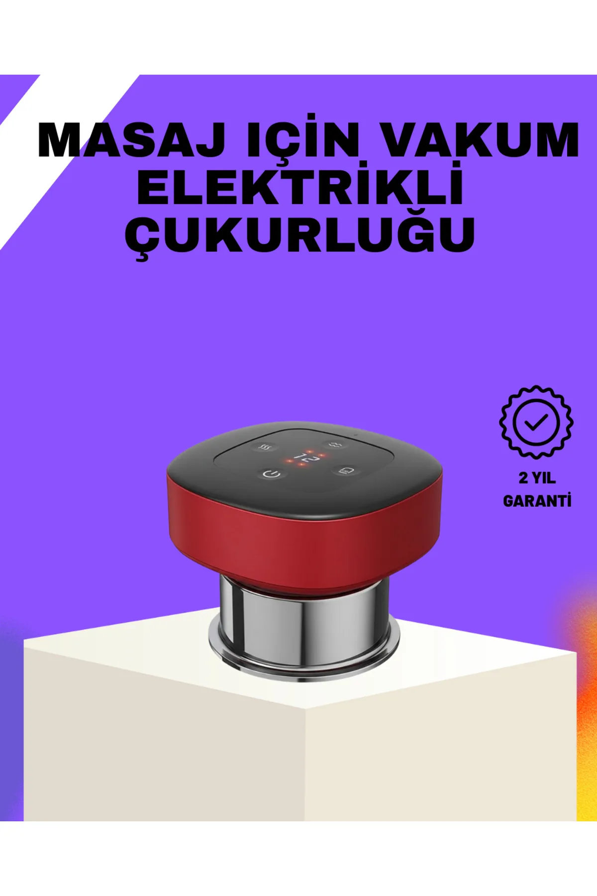 Vakumlu Masaj Aleti Çok Kademeli Emme Isıtmalı Ev Tipi Terapi