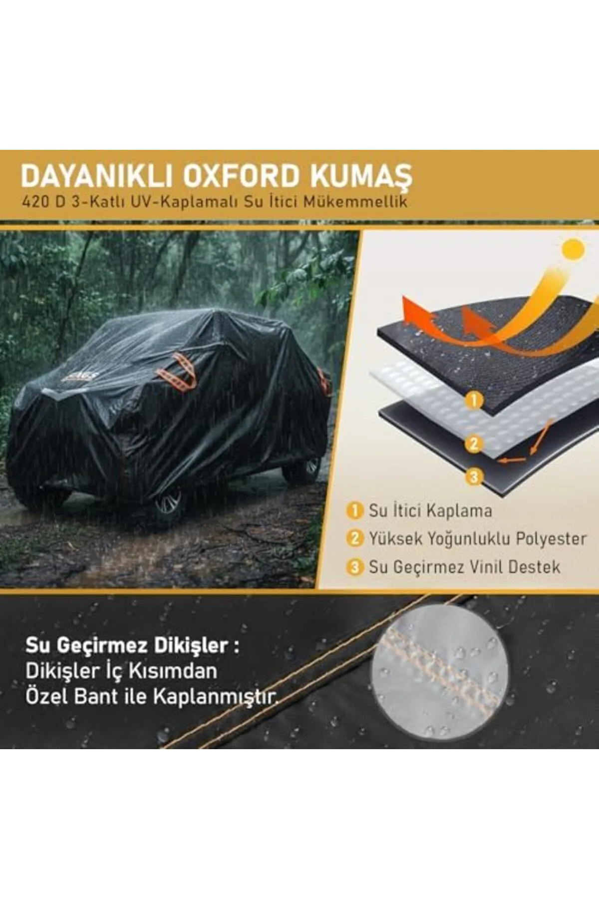Terra Organik UTV Brandası, UTV Koruma Kılıfı, Örtüsü, Ağır Hizmet Tipi, Su Geçirmez, 4 Mevsim Korum