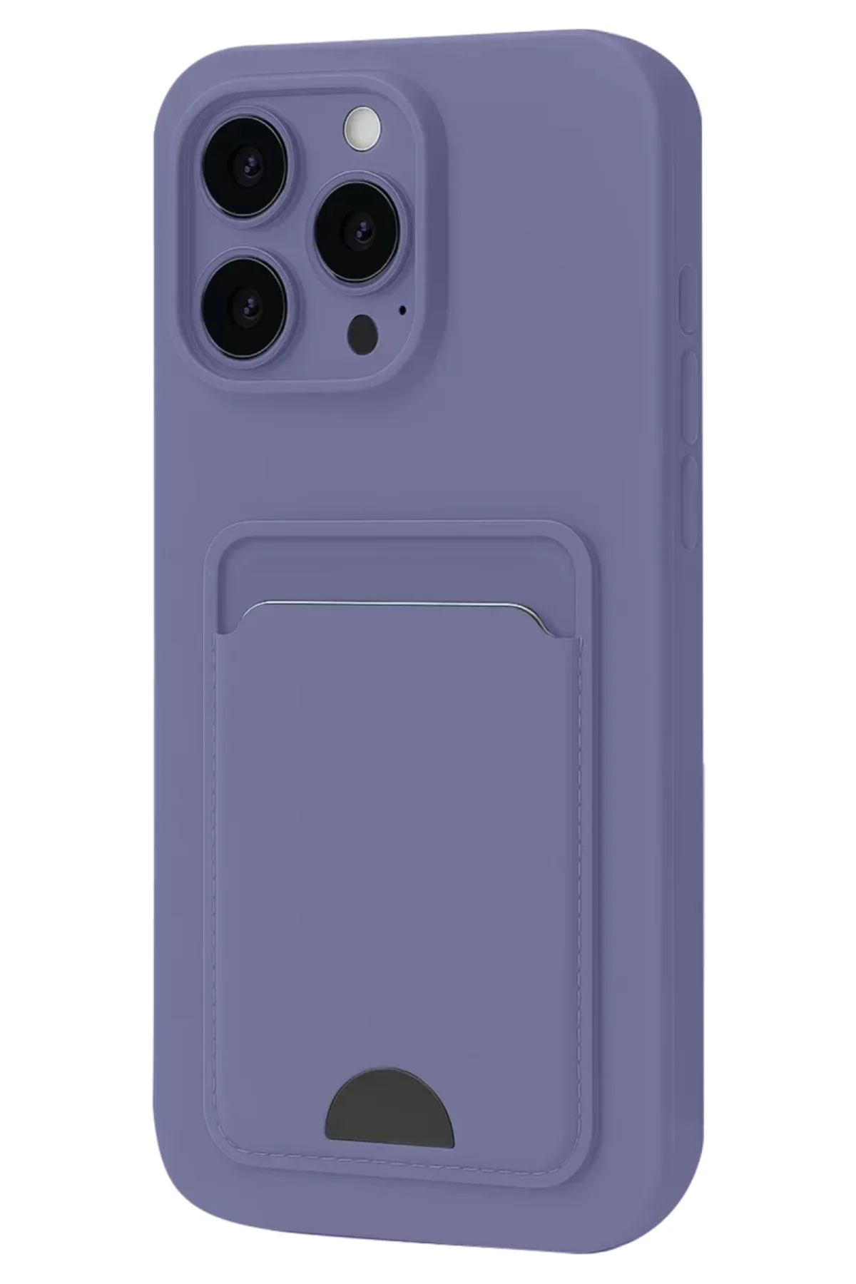 Newface iPhone 16 Pro Max Kılıf Kelvin Kartvizitli Silikon - Lila