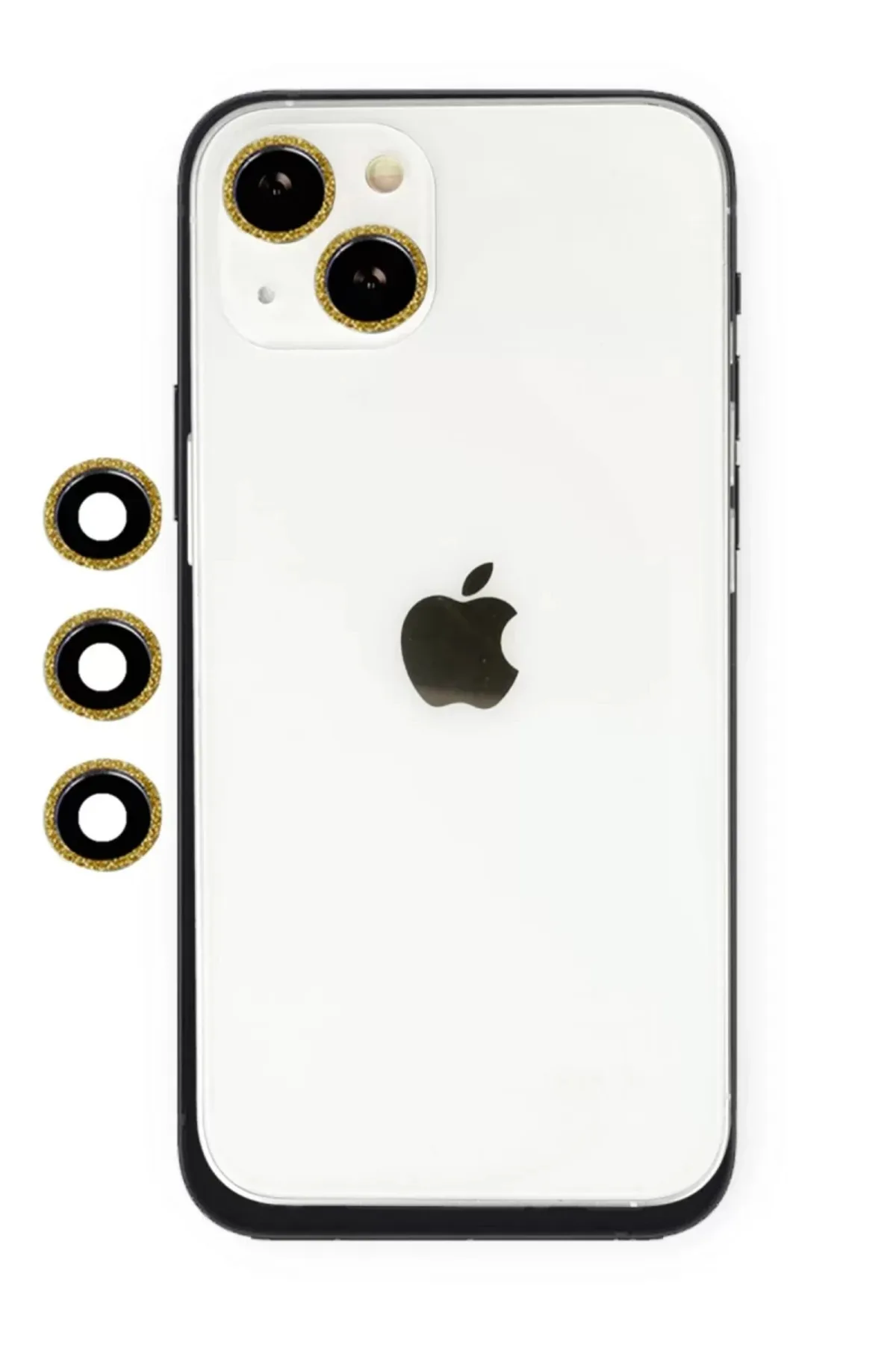 Newface Apple iPhone 14 Shine Kamera Lens - Gold