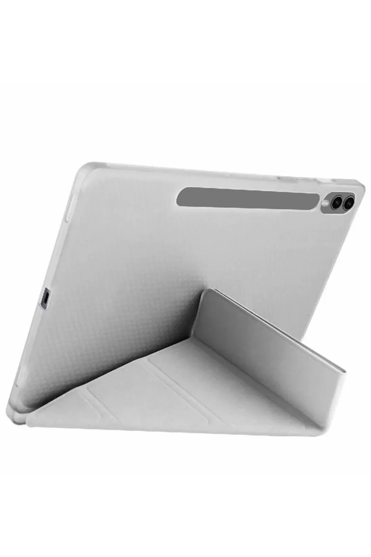 Newface Samsung Galaxy X510 Tab S9 FE 11 Kılıf Kalemlikli Mars Tablet Kılıfı - Gri