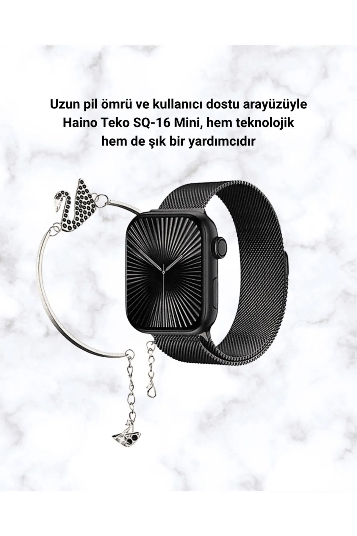 Mini Series 10 Akıllı Saat | 3 Kordon + Bileklik Hediyeli, Tüm Telefonlarla Uyumlu