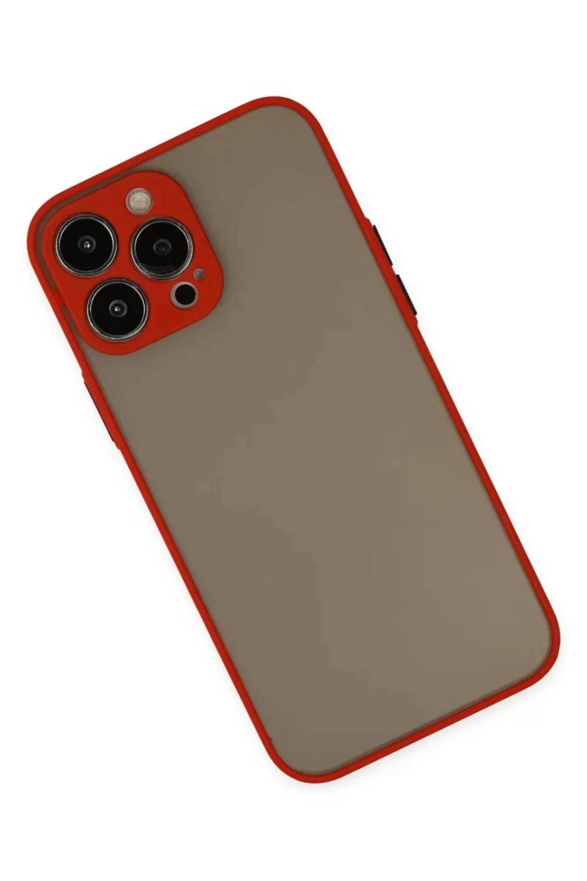 Newface Apple iPhone 14 Pro Kılıf Montreal Silikon Kapak - Kırmızı