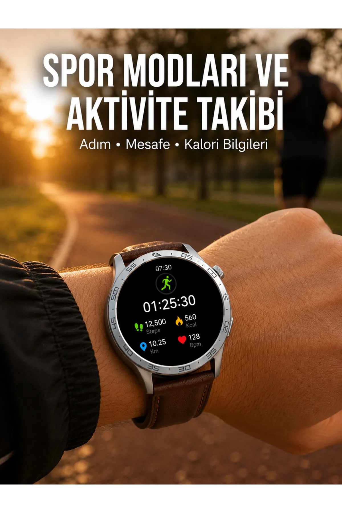 Bluetooth Bağlantılı Günlük Yaşam ve Spor Takip Akıllı Saati