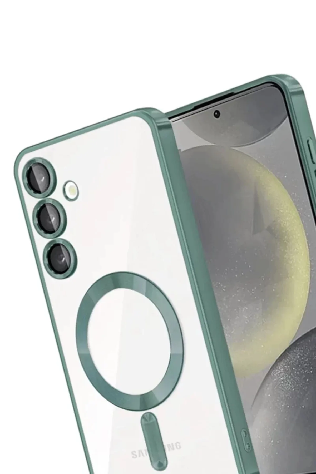 Newface Samsung Galaxy A56 Kross Magneticsafe Kapak - Koyu Yeşil