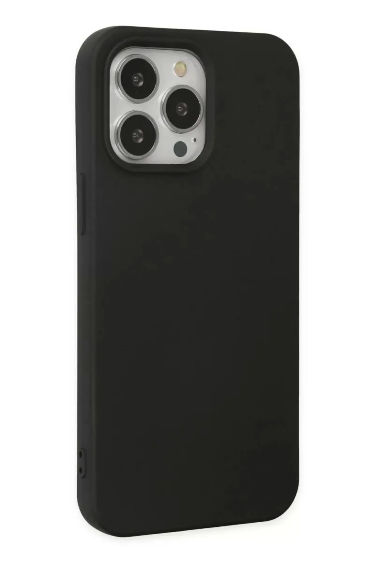 Newface Apple iPhone 14 Pro Kılıf Nano içi Kadife Silikon - Siyah