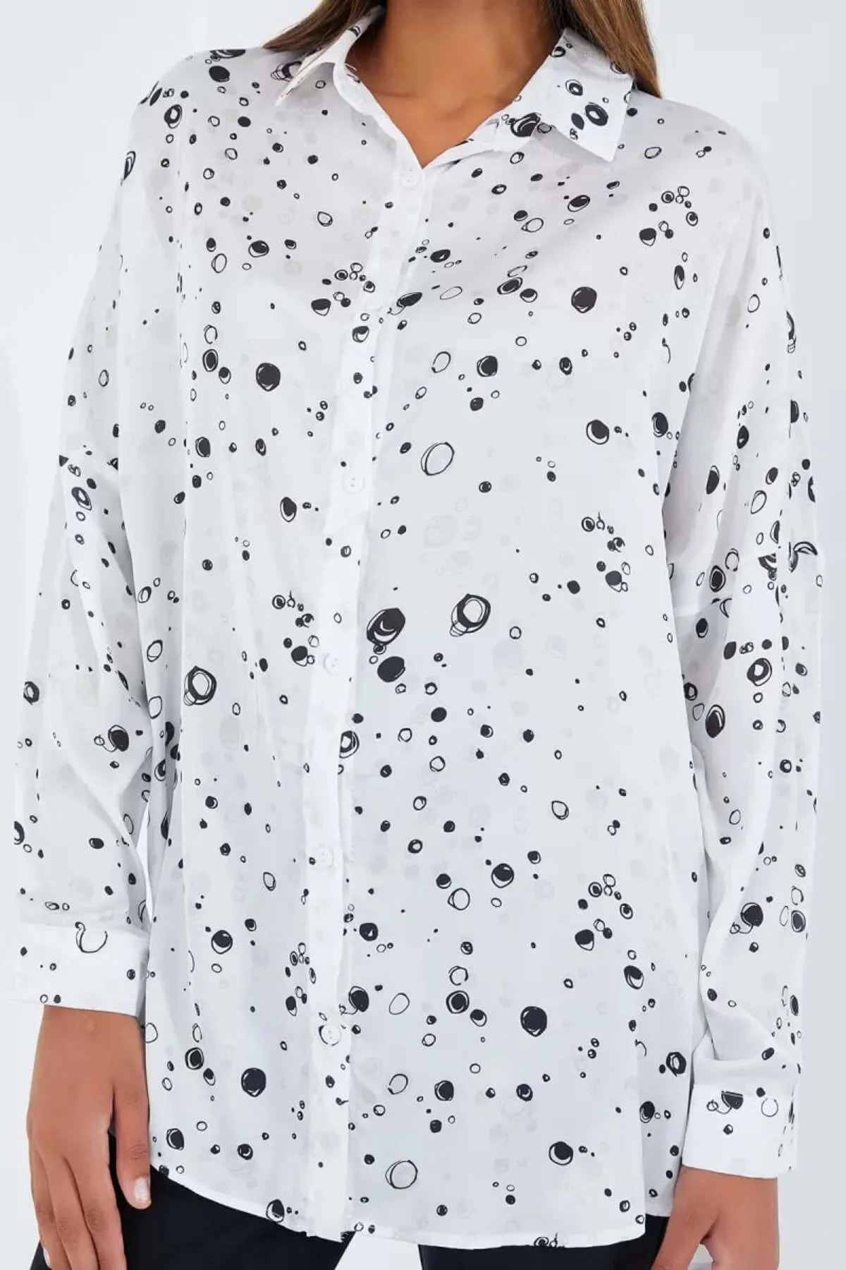 Kadın Oversize Kesim Saten Camel Gömlek