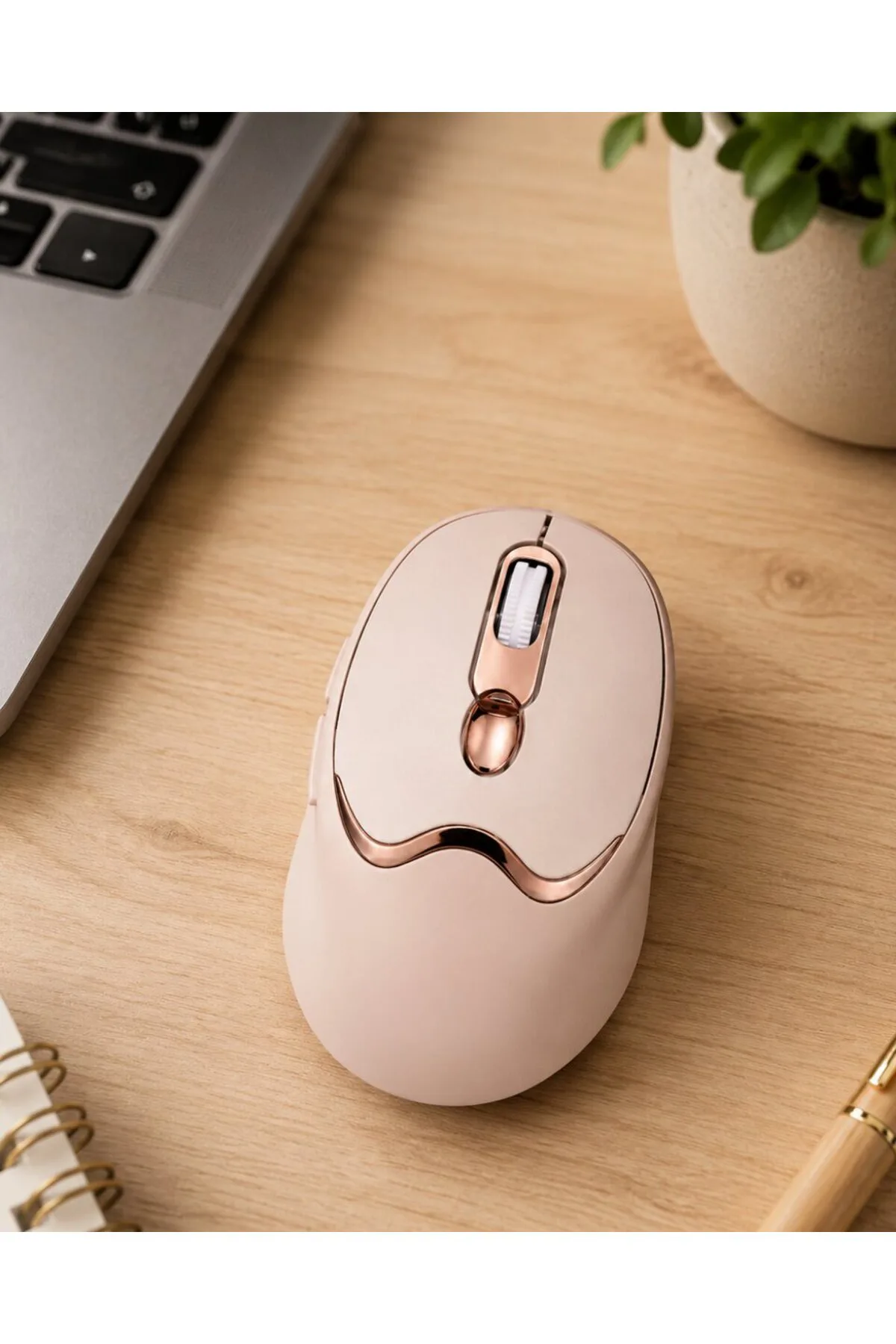 Şarjlı Kablosuz Mouse Sessiz Tıklama Bluetooth ve USB Destekli - GLST8232-3886