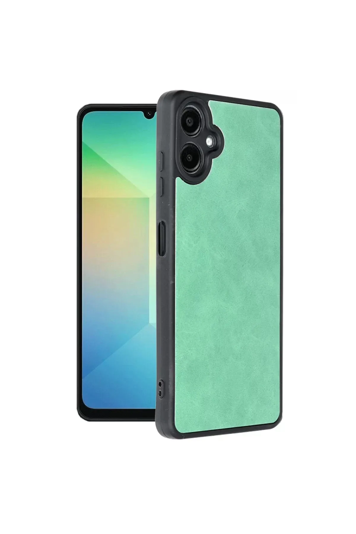 Newface Samsung Galaxy A06 Kılıf Aras Deri Kapak - Koyu Yeşil