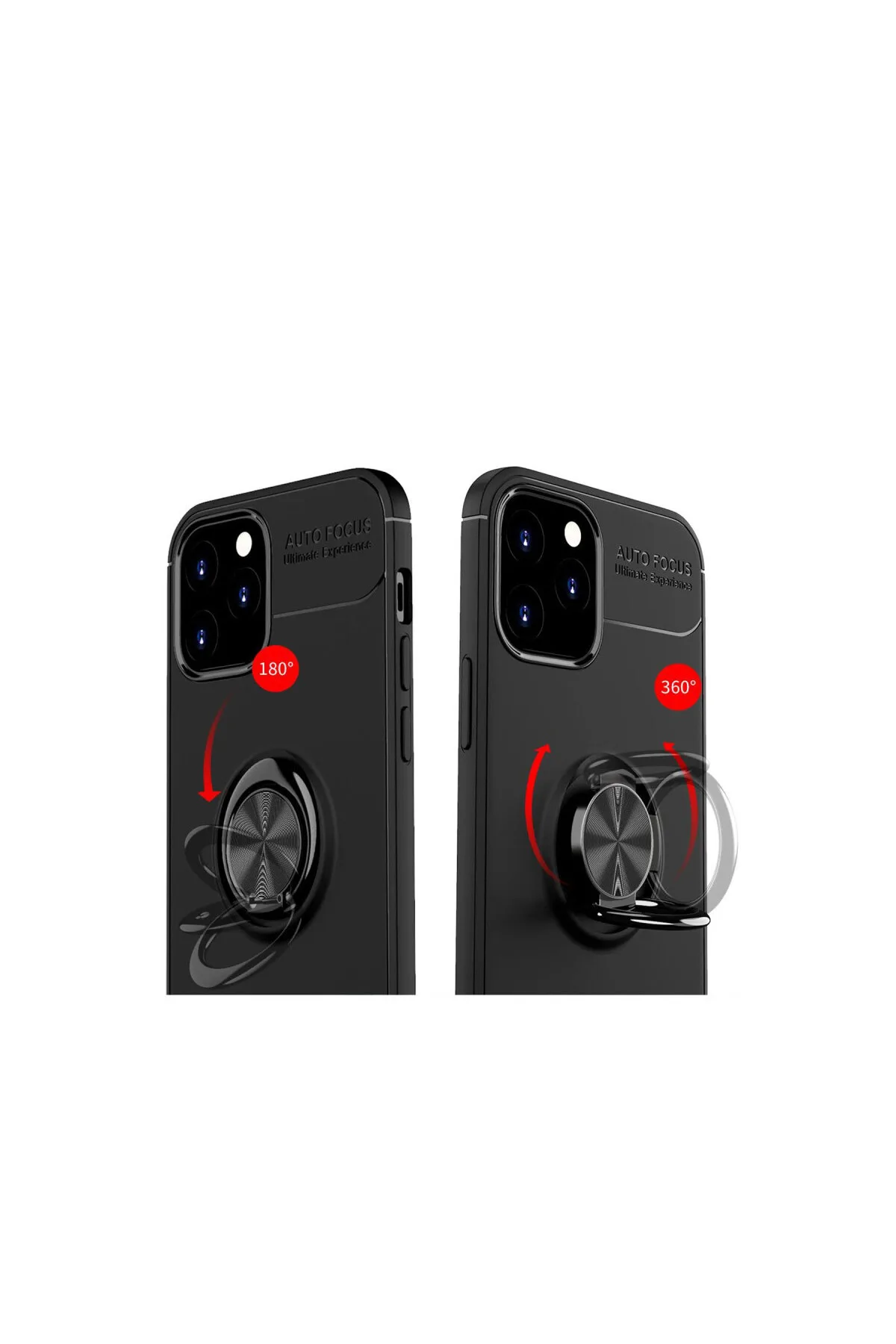 iPhone 12 Kılıf Range Yüzüklü Silikon - Mavi