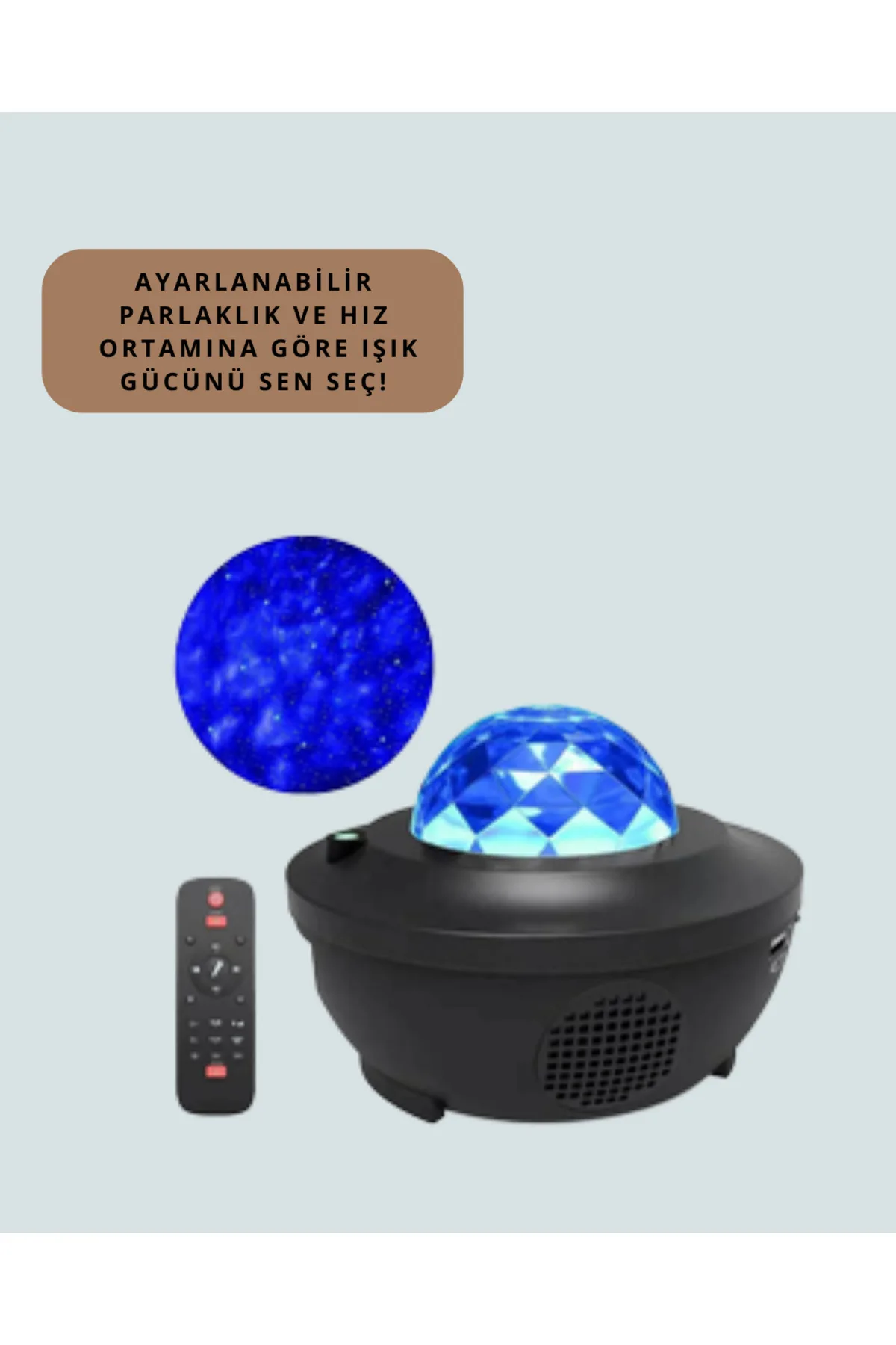 Yıldız &amp; Okyanus Dalga Projektörü – Bluetooth / USB Hoparlörlü