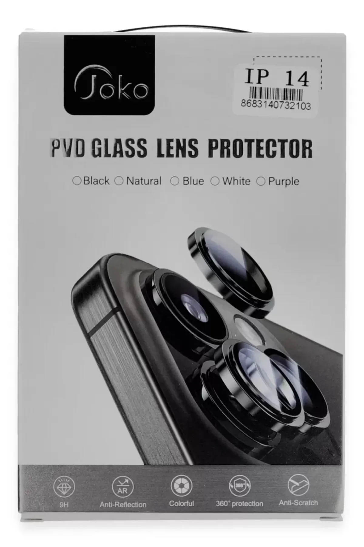 Joko Apple iPhone 14 PVD Metal Kamera Lens - Gümüş