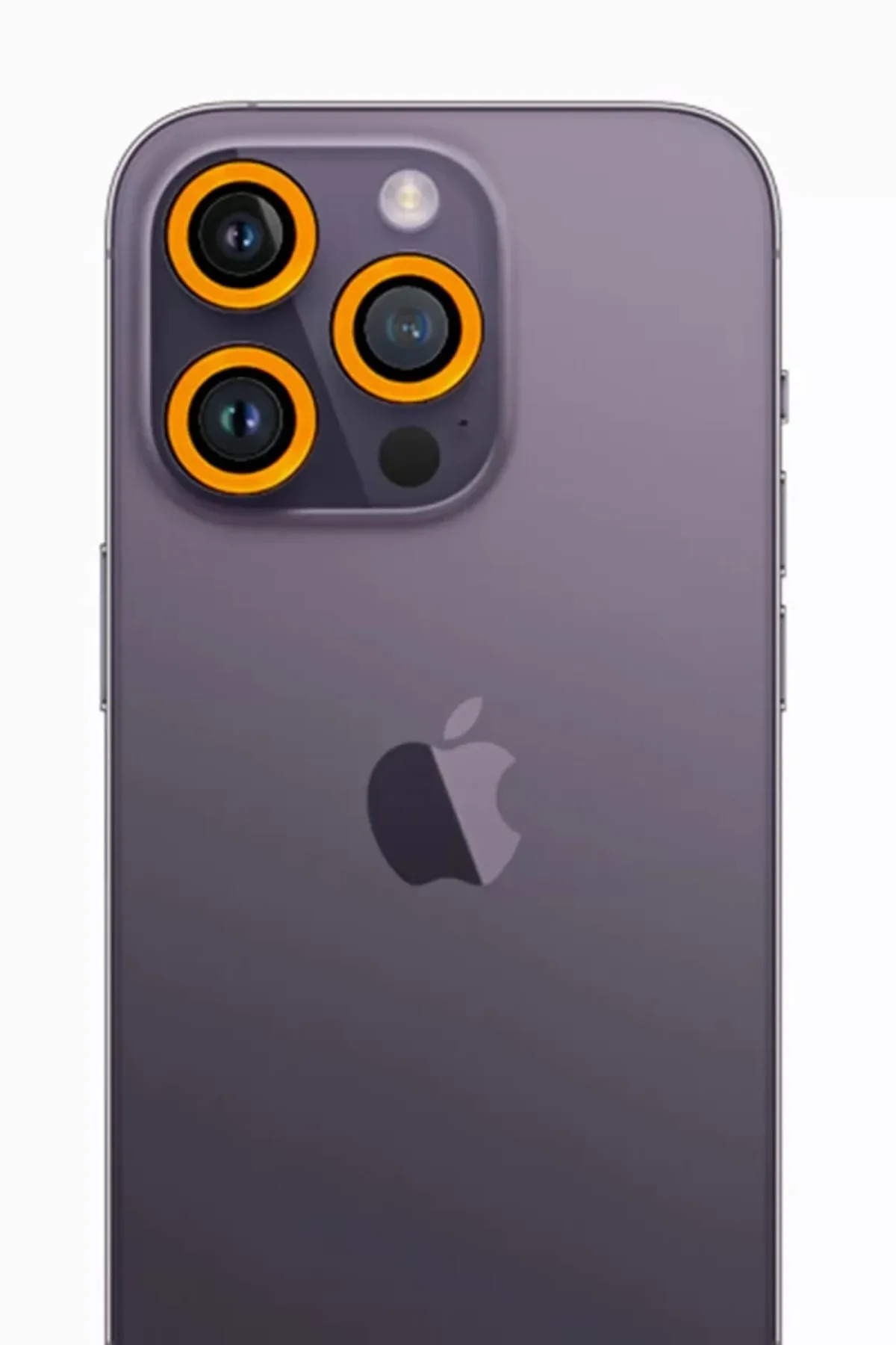 Newface Apple iPhone 12 Pro Neon Fosforlu Kamera Lens - Sarı