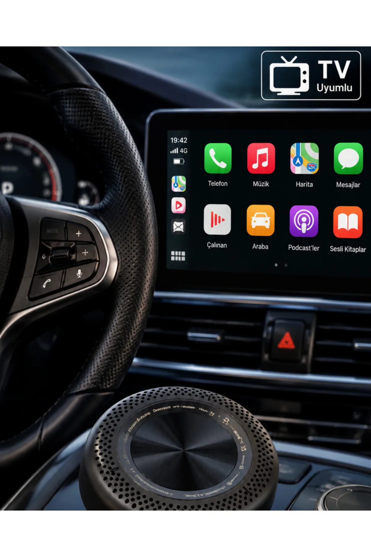 Sim Kart Takılabilen CarPlay Android Auto TV Stick 4G Destekli Medya Kutusu