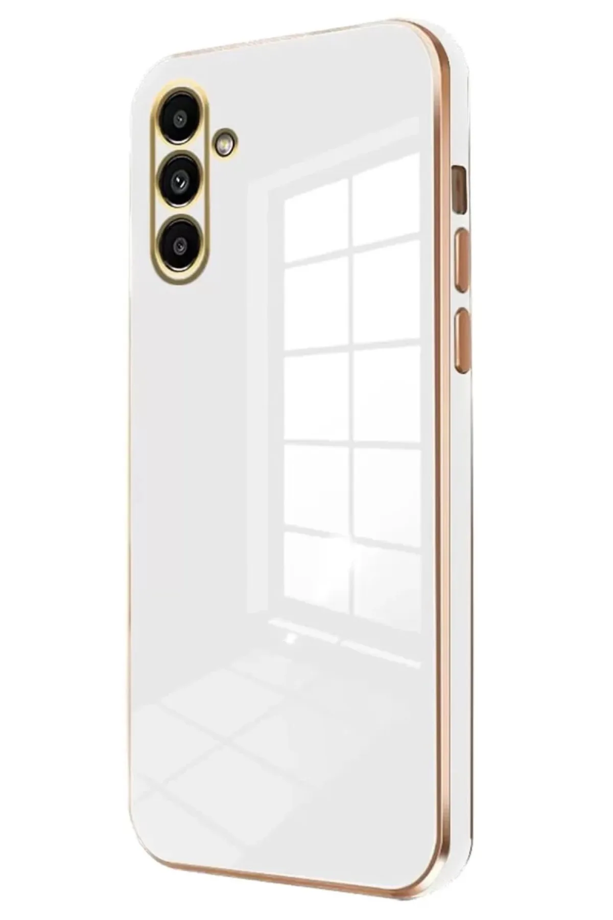 Newface Samsung Galaxy A15 4G Kılıf Volet Silikon - Beyaz