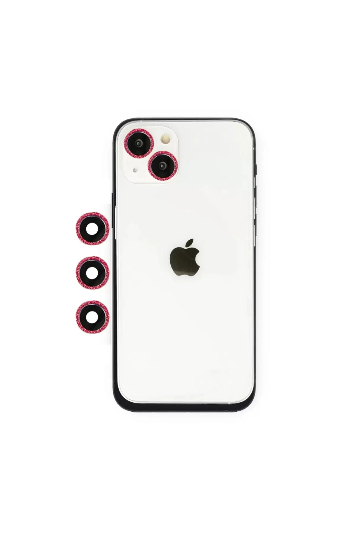 Newface Apple iPhone 14 Shine Kamera Lens - Kırmızı