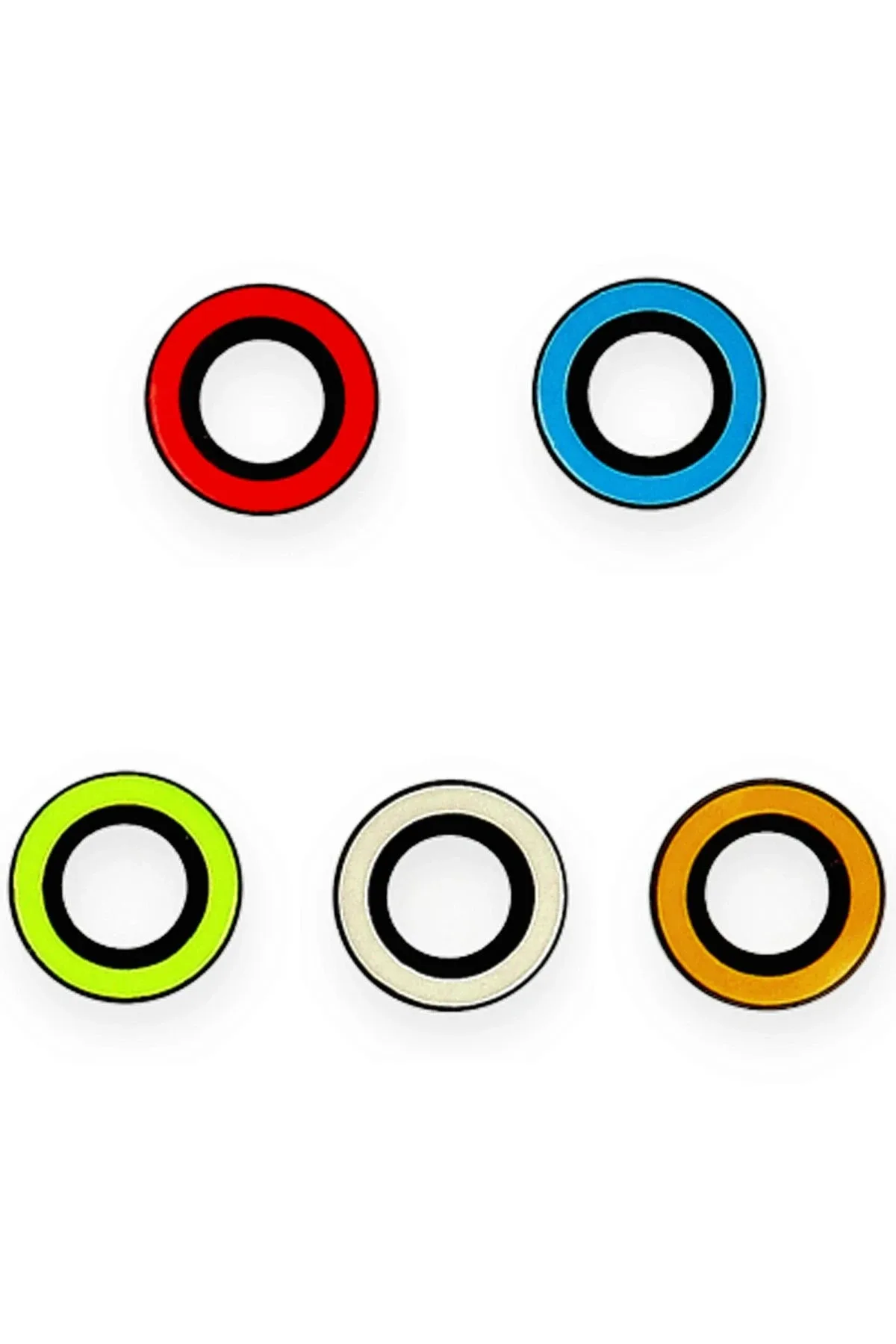Newface iPhone 12 Pro Max Neon Fosforlu Kamera Lens - Beyaz