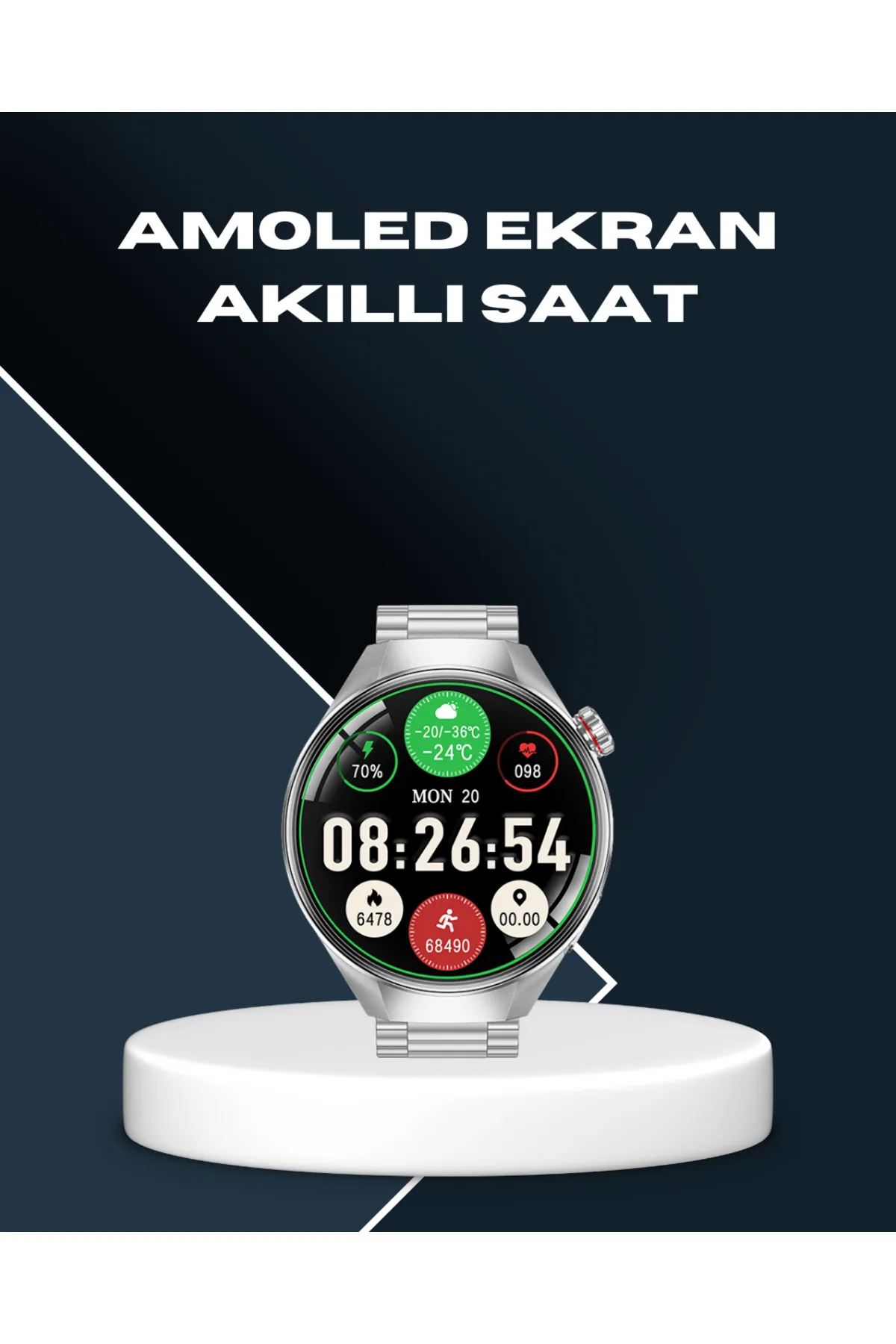 Akıllı Saat Bluetooth Görüşme Destekli – Spor, Sağlık ve Bildirim Özellikli