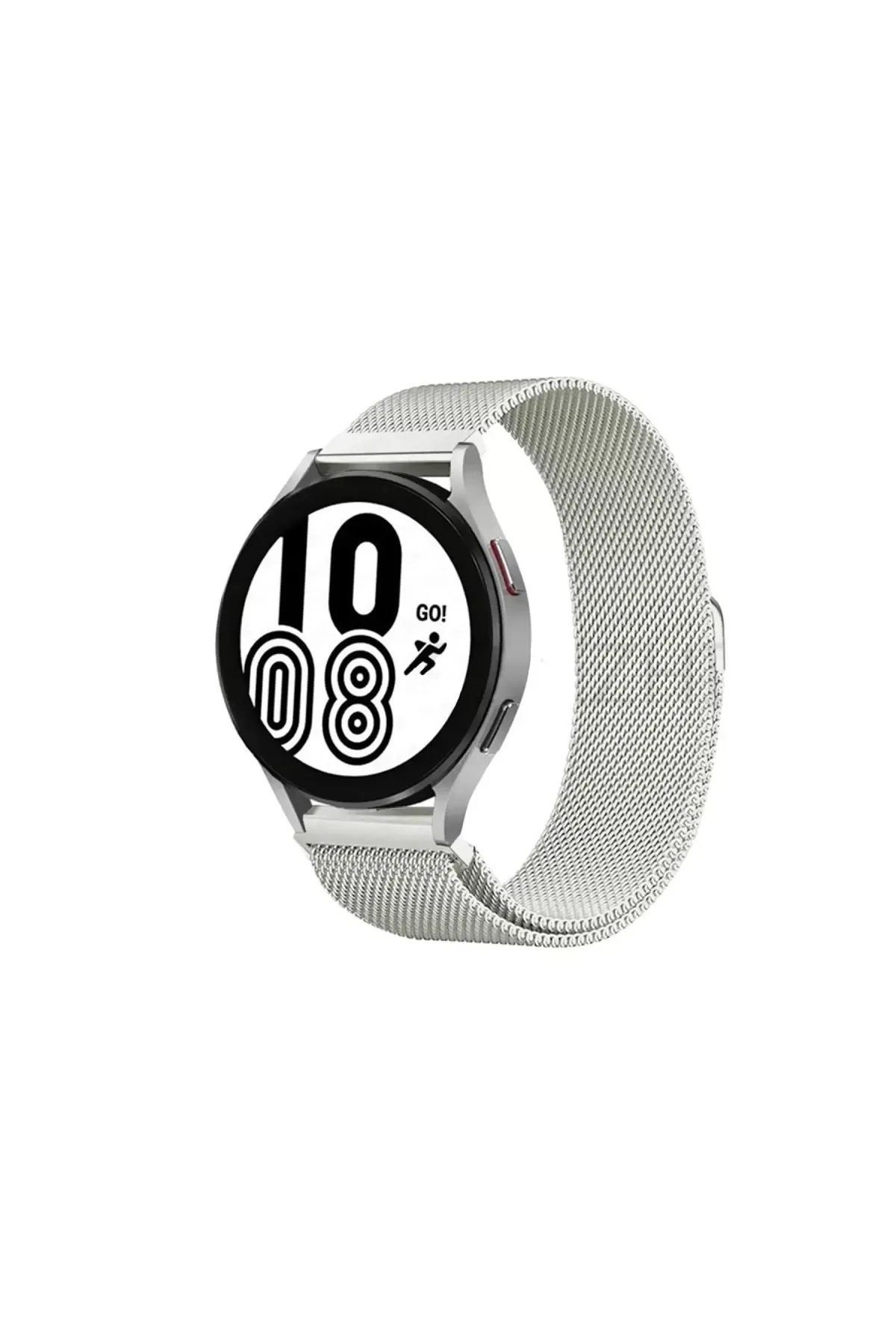 Newface Samsung Galaxy Watch 4 Metal Mıknatıslı Kordon - Gümüş