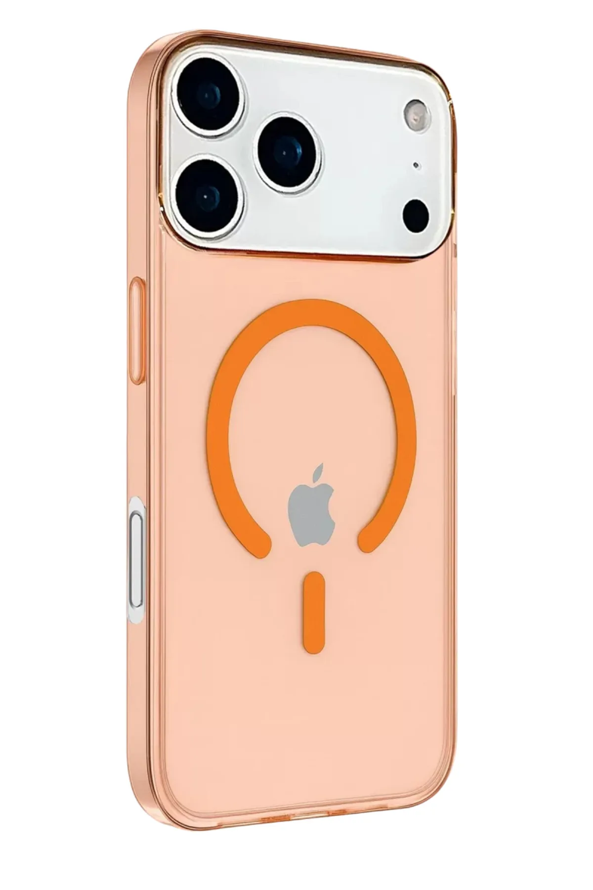 Newface Apple iPhone 17 Pro Max Kılıf Pc Real Magsafe Kapak - Turuncu