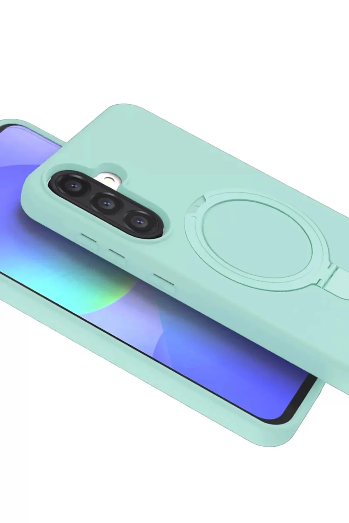 Newface Samsung Galaxy A17 5G Regal Magsafe Standlı Kapak - Su Yeşili