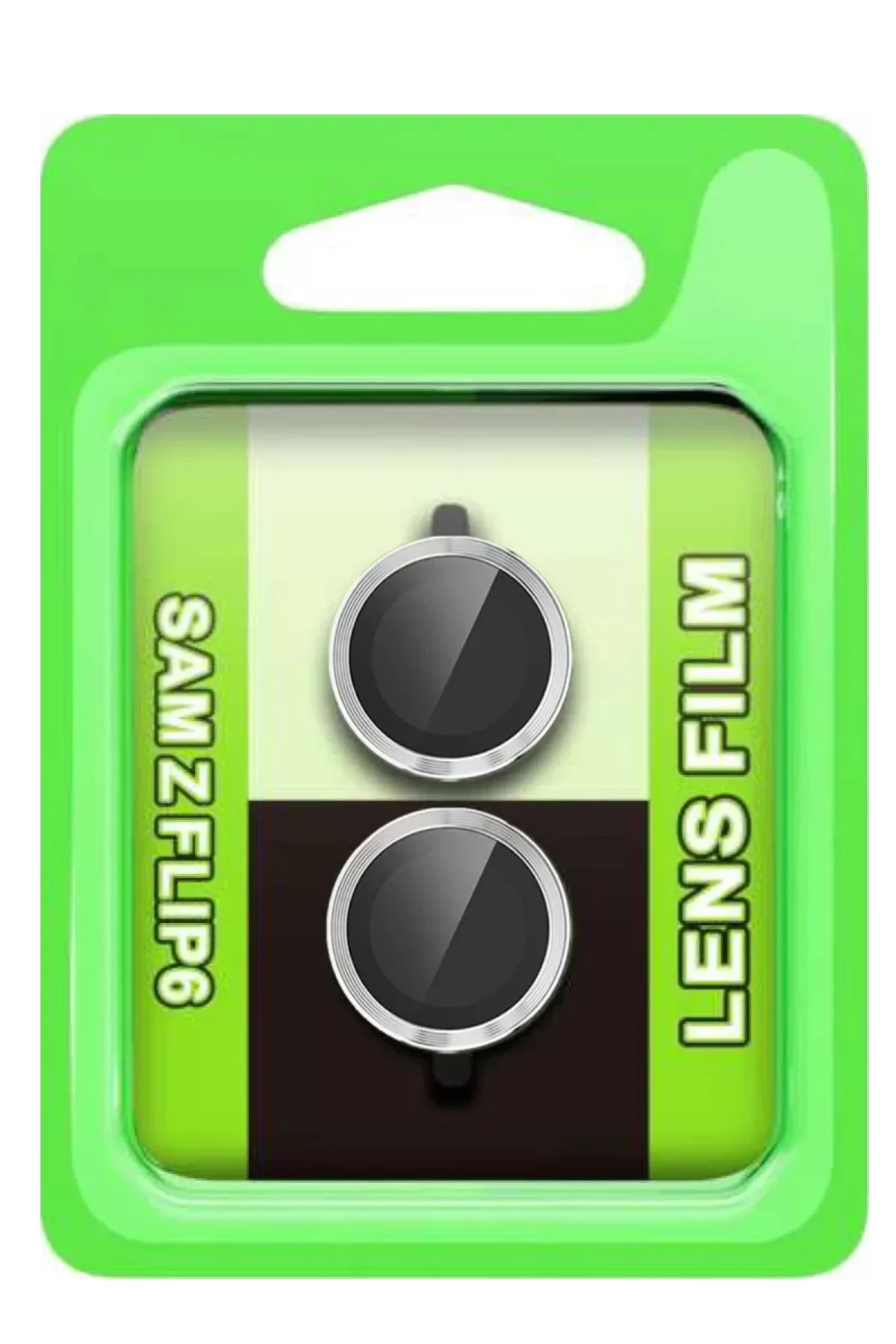 Newface Samsung Galaxy Z Flip 6 Raze Metal Kamera Lens - Gümüş