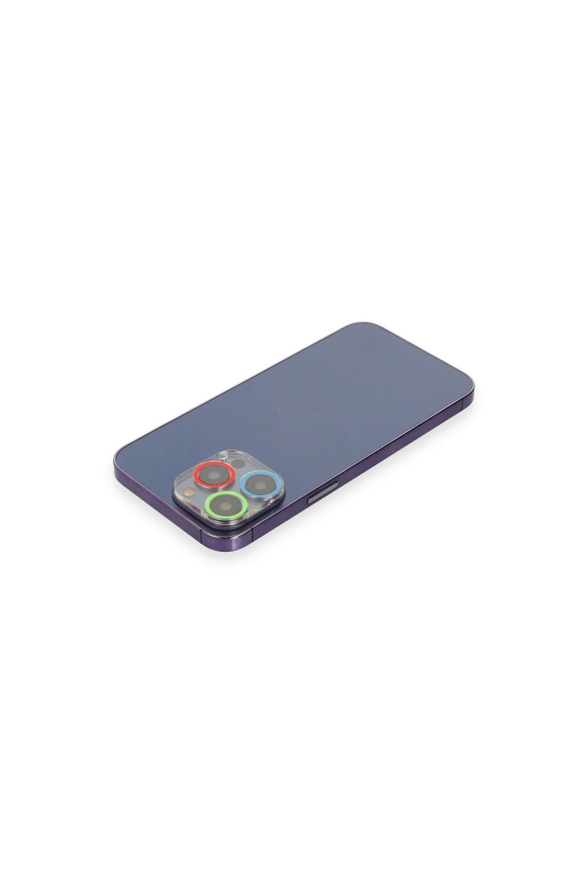 Apple İphone 13 Pro Max Renkli Kamera Lens Koruma Cam - Mavi-yeşil