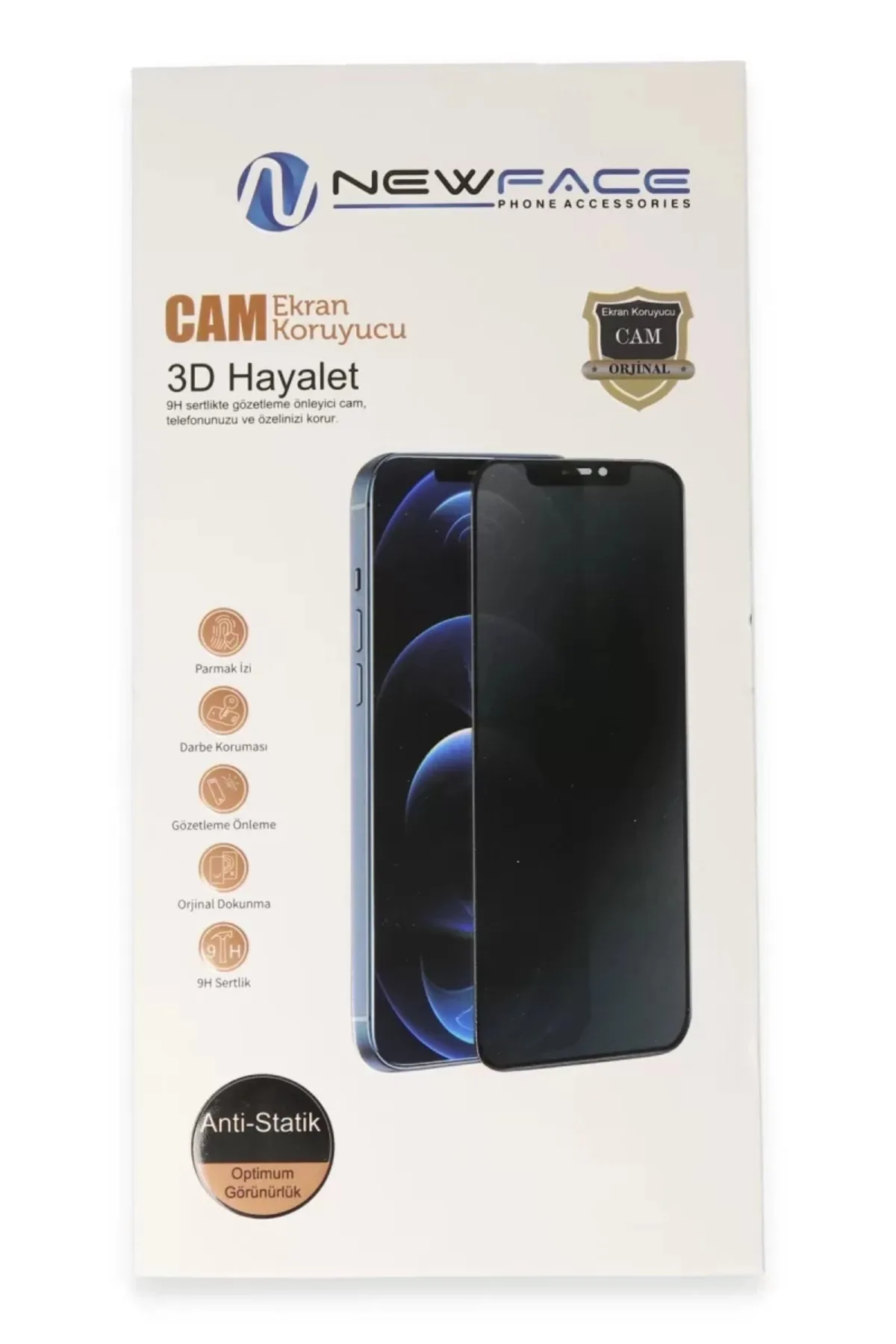 Newface Vivo Y36 3D Antistatik Hayalet Cam Ekran Koruyucu