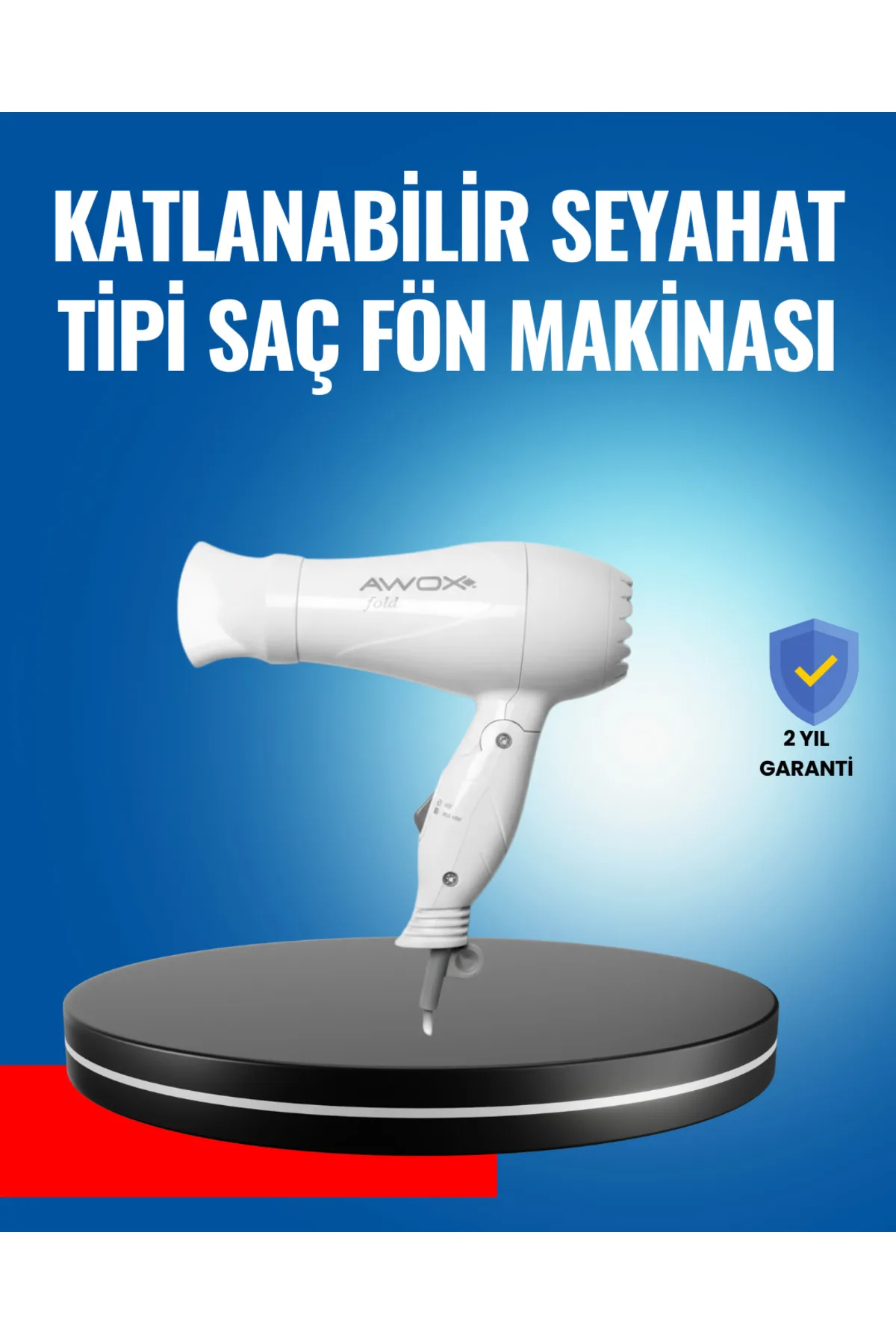 Çift Isı ve Hız Ayarlı Katlanabilir Saç Kurutma Makinesi