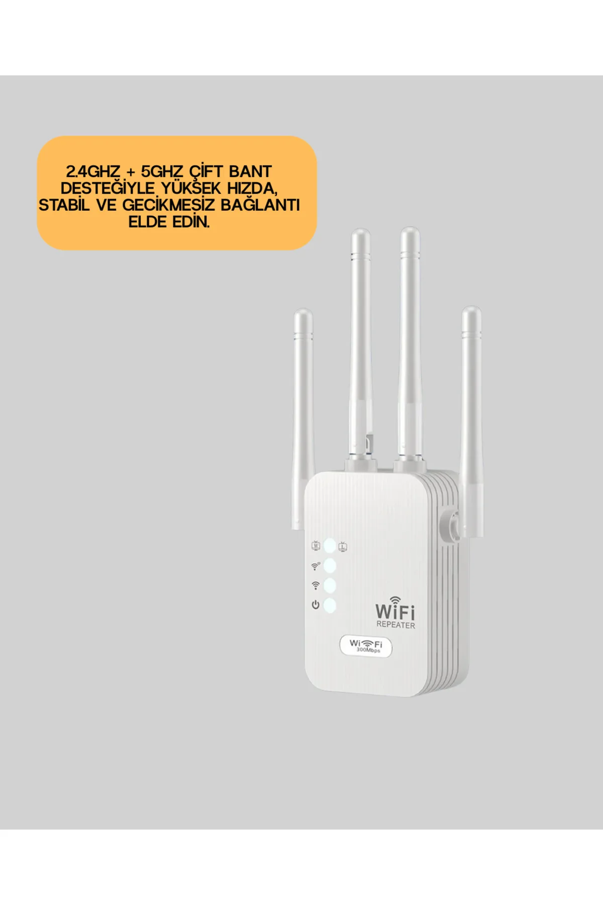 WPS Destekli 2.4GHz + 5GHz WiFi Sinyal Güçlendirici