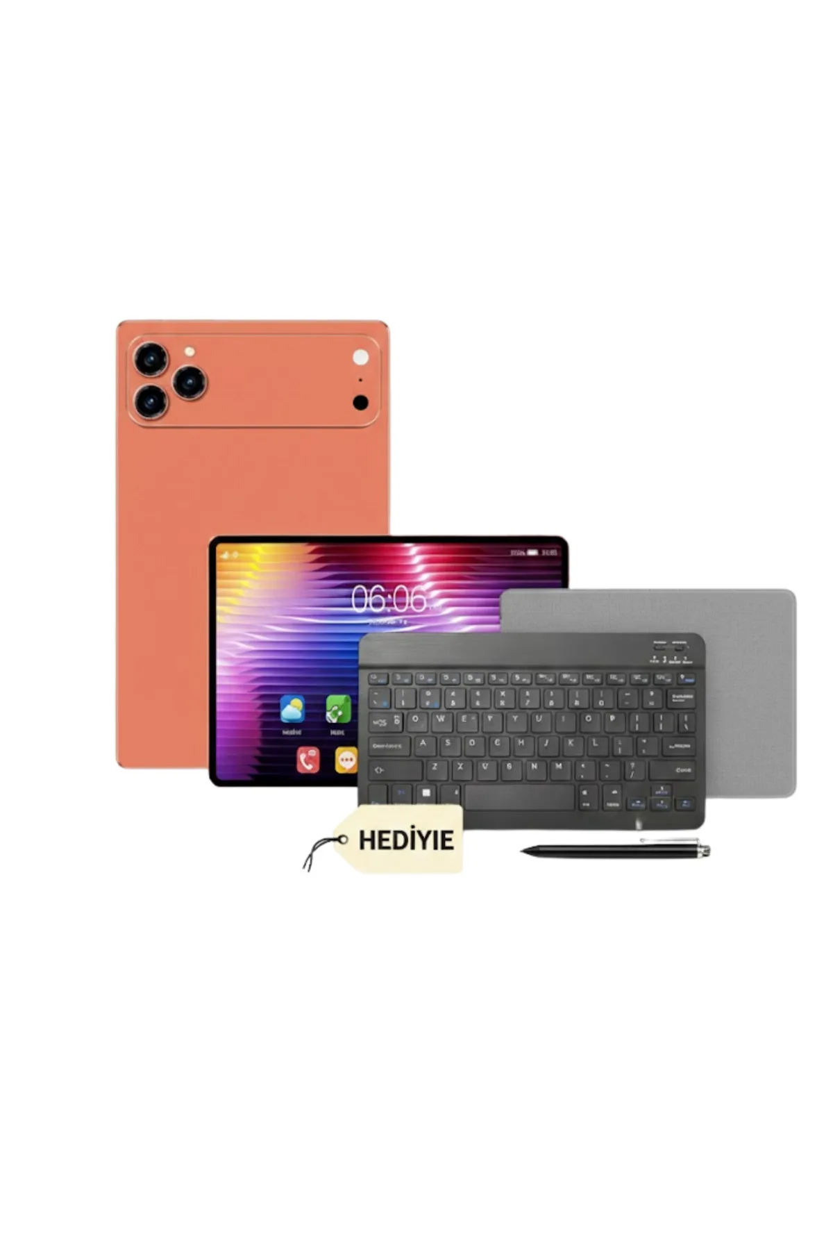 Klavyeli Android Tablet PC Seti Kalemli Kılıflı Çok Fonksiyonlu Paket