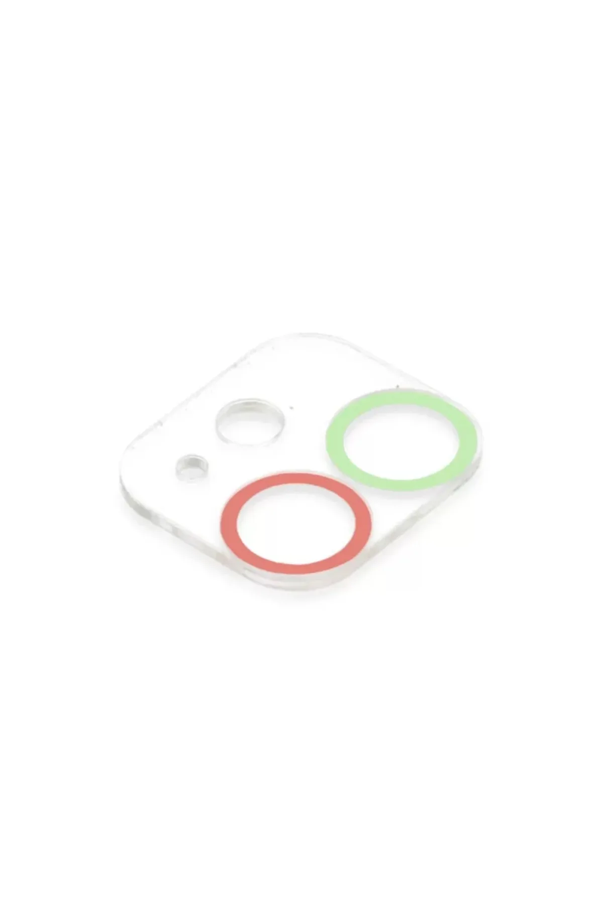 Newface Apple iPhone 12 Renkli Kamera Lens Koruma Cam - Yeşil-Pembe