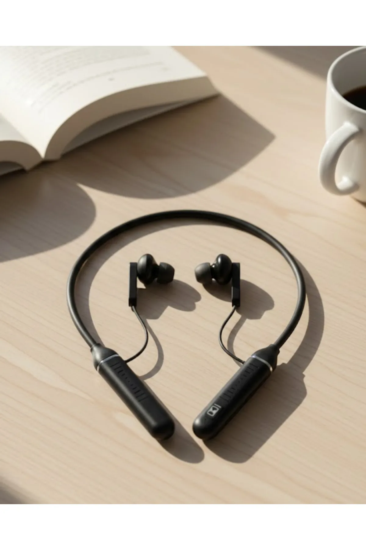 Uzun Süre Kullanımlı Kablosuz Boyun Askılı Stereo Kulaklık Güçlü Bas ve Net Ses