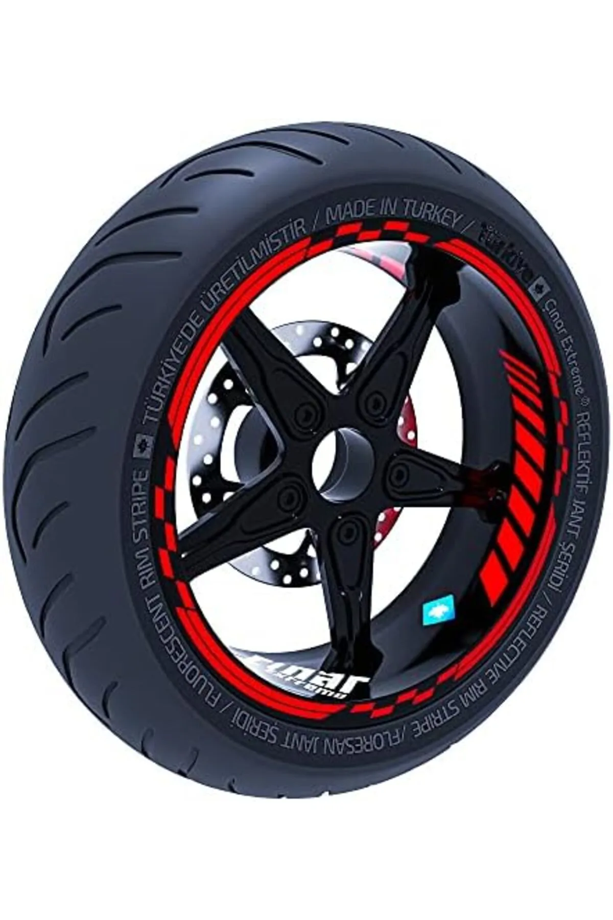 shoplet STORE Reflektif Kırmızı Moto GP İç Dış Jant Şeridi Takım 2026 1274129