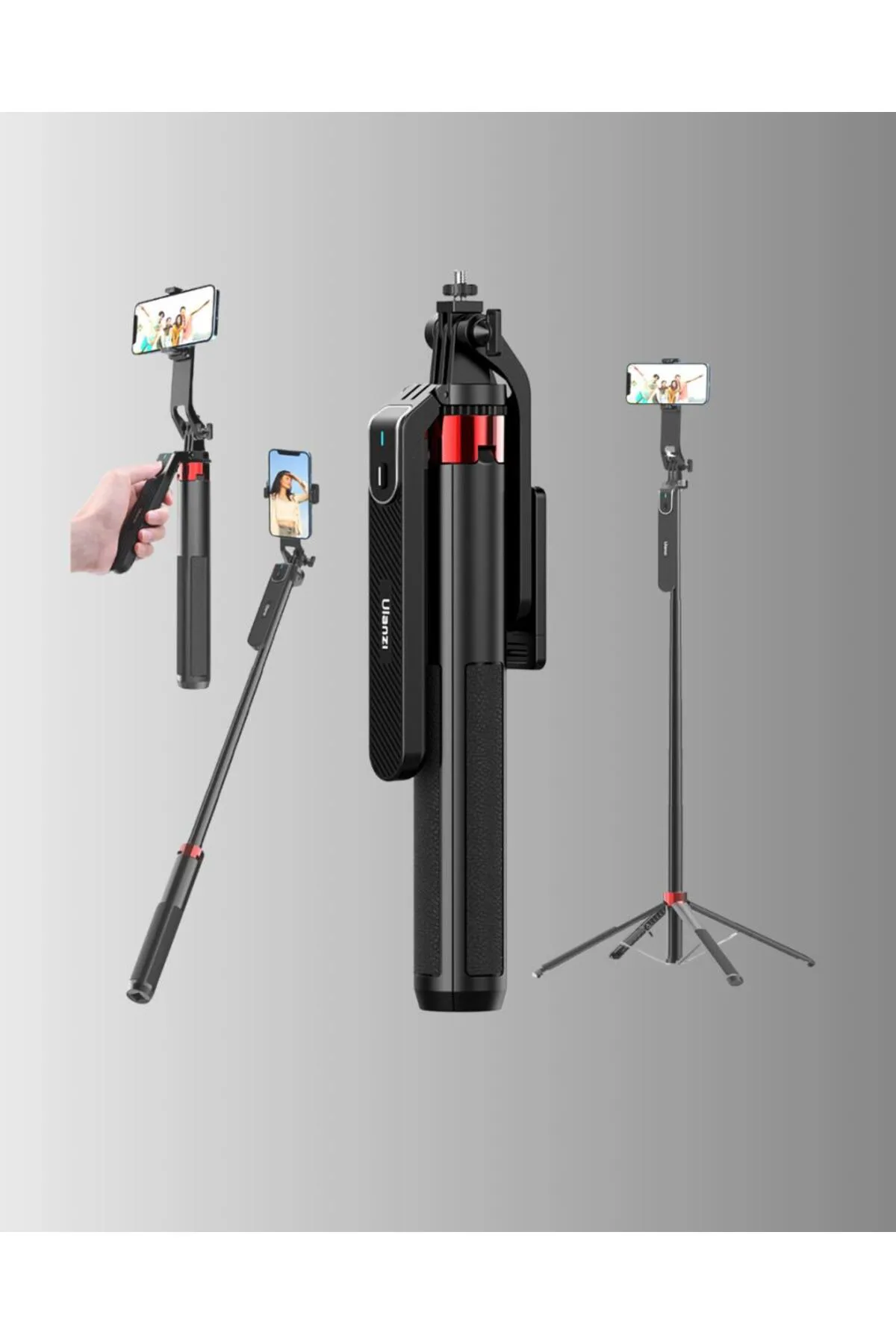 Canlı Yayın ve Fotoğraf İçin Tripodlu Telefon Tutucu