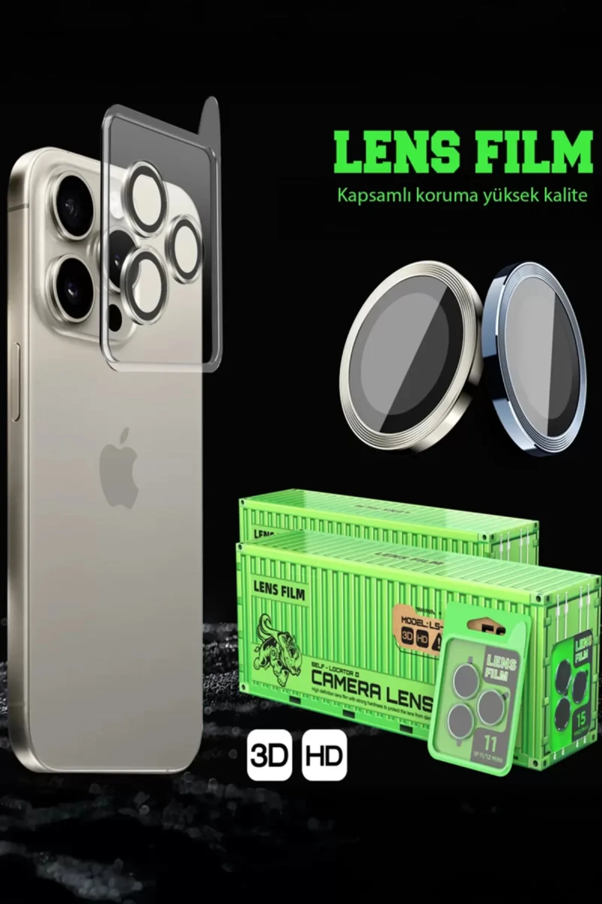 Newface Apple iPhone 17 Raze Metal Kamera Lens - Gümüş