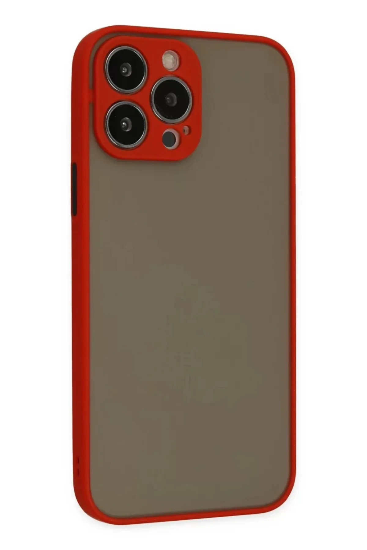 Newface Apple iPhone 14 Pro Kılıf Montreal Silikon Kapak - Kırmızı