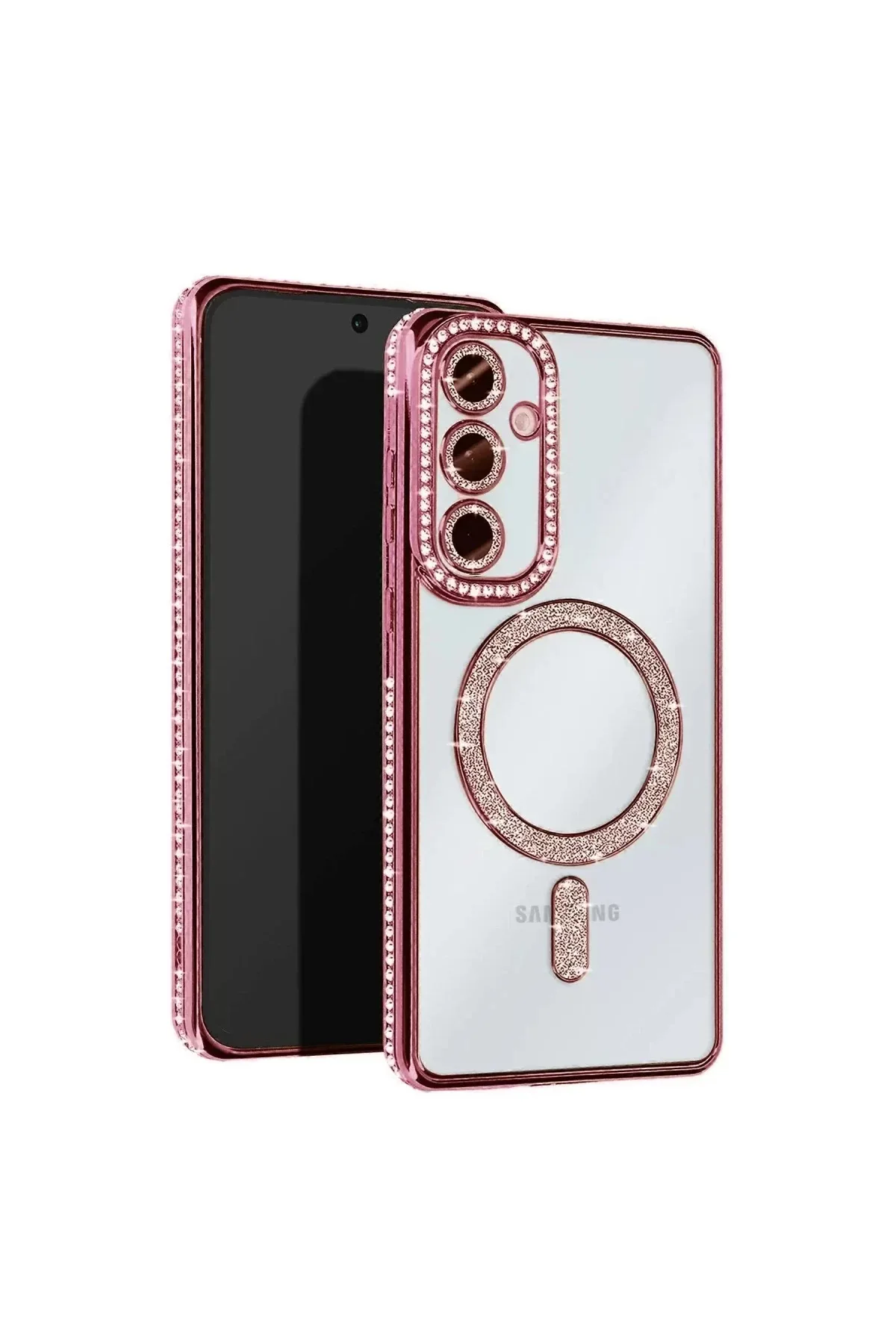 Newface Samsung Galaxy A17 5G Joke Simli Magneticsafe Kılıf - Pembe