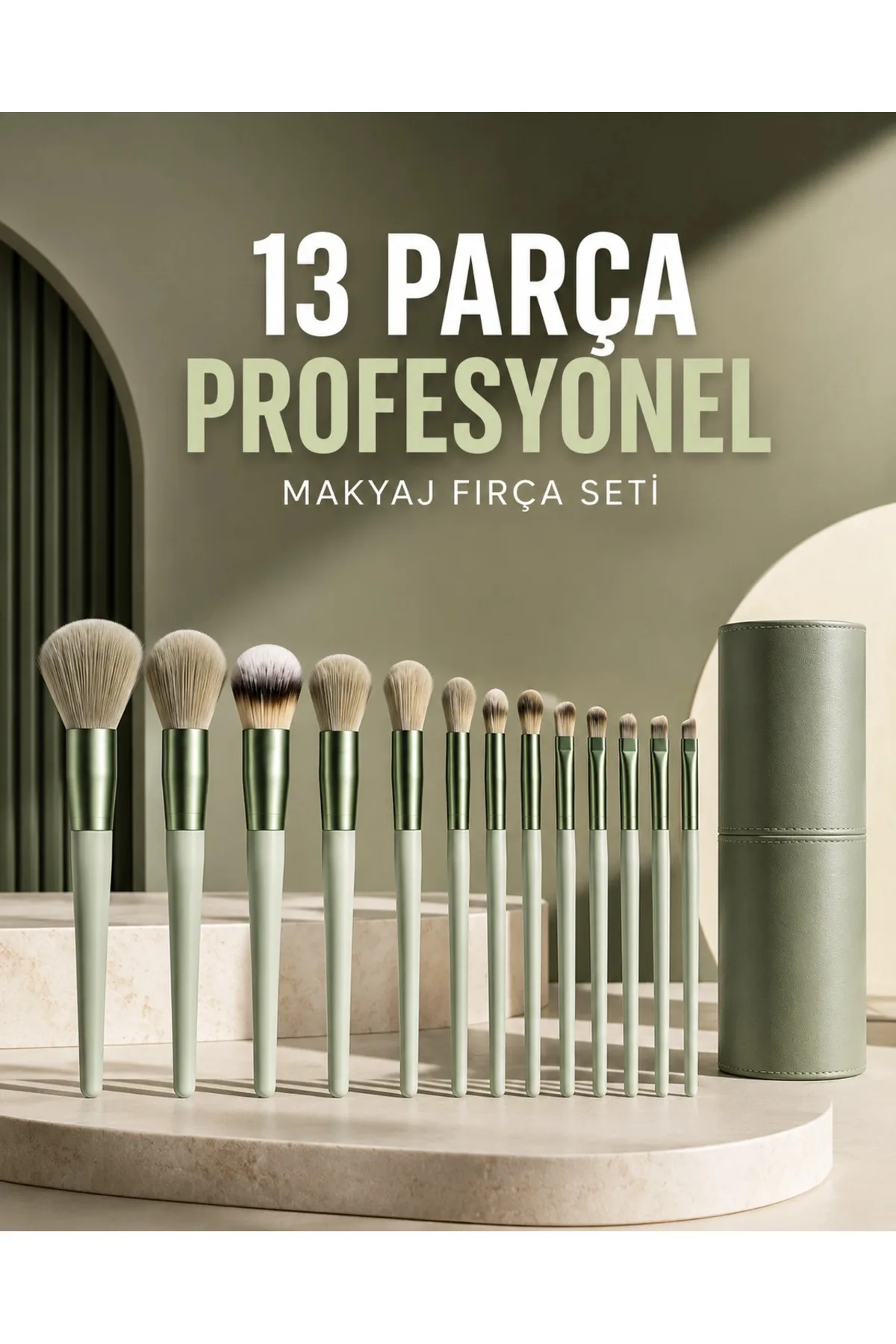 Profesyonel Makyaj Fırça Seti 13 Parça Yumuşak Kıllı Fırça Seti Far Fırçası