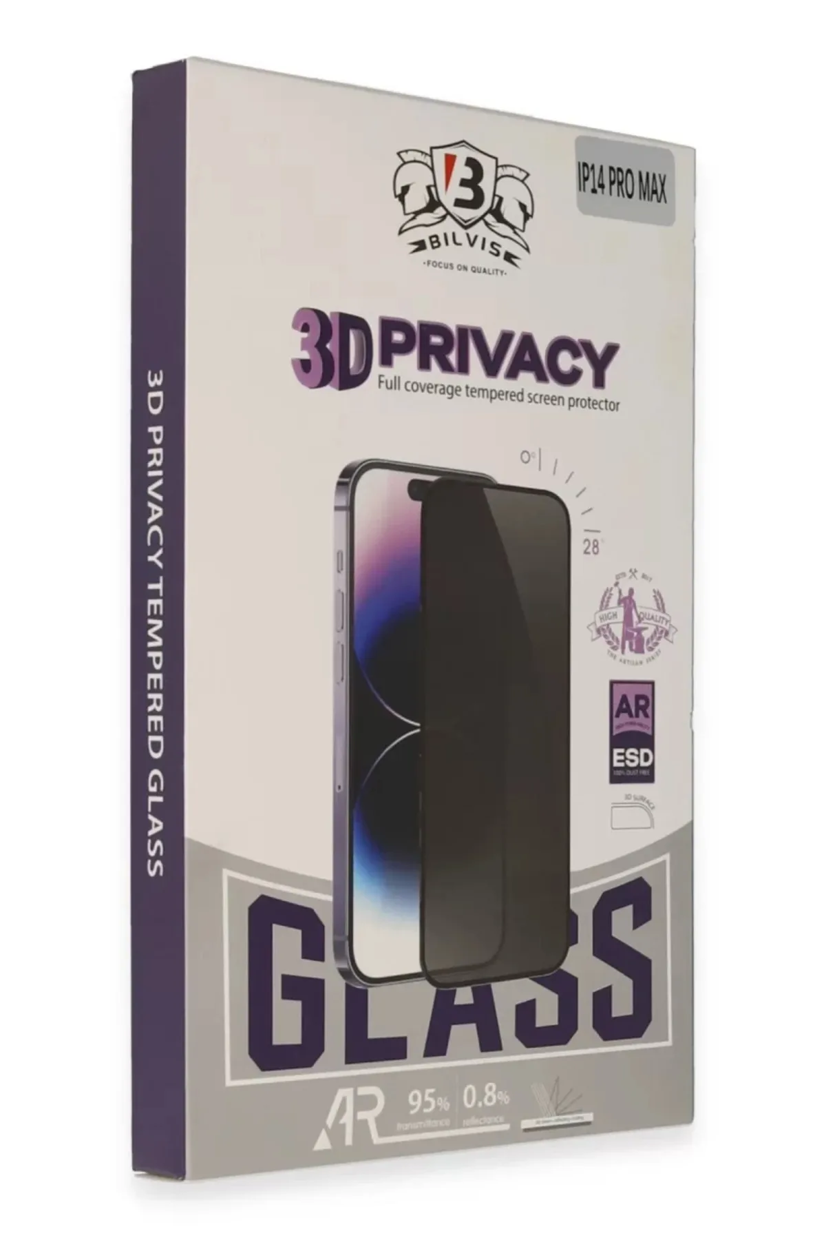 Newface Apple iPhone 15 Pro Max Bilvis 3D Hayalet Cam Ekran Koruyucu
