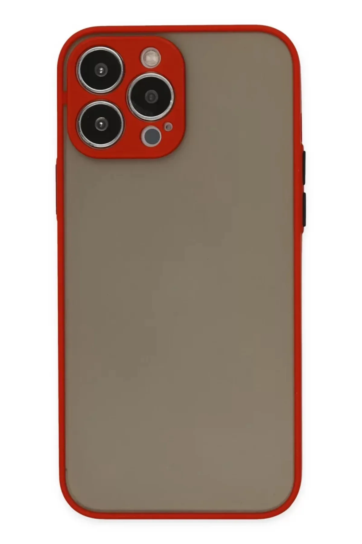 Newface Apple iPhone 14 Pro Kılıf Montreal Silikon Kapak - Kırmızı