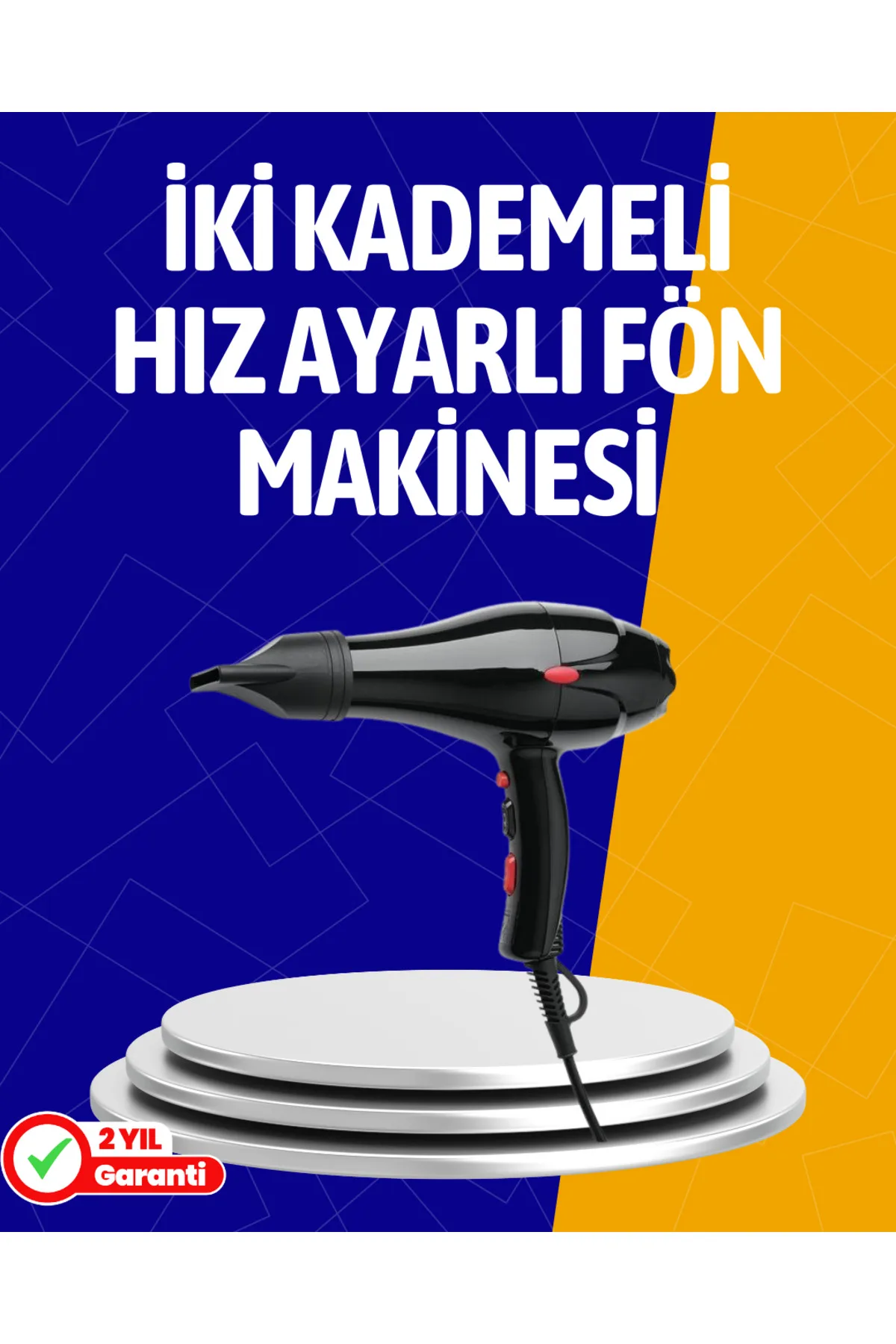 2200W Güçlü Motorlu Ergonomik Fön Makinesi