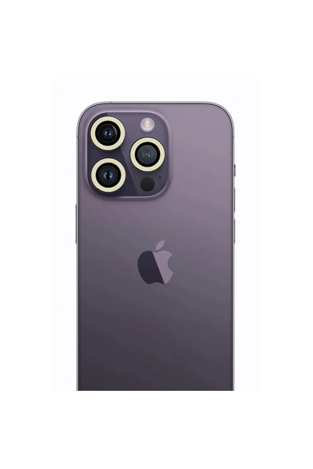Newface iPhone 12 Pro Max Neon Fosforlu Kamera Lens - Beyaz