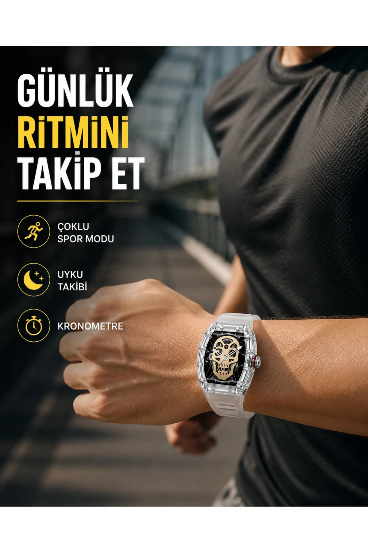 Mey İthalat® Uzun Pil Ömürlü Akıllı Saat Spor ve Günlük Kullanım Yeni Nesil
