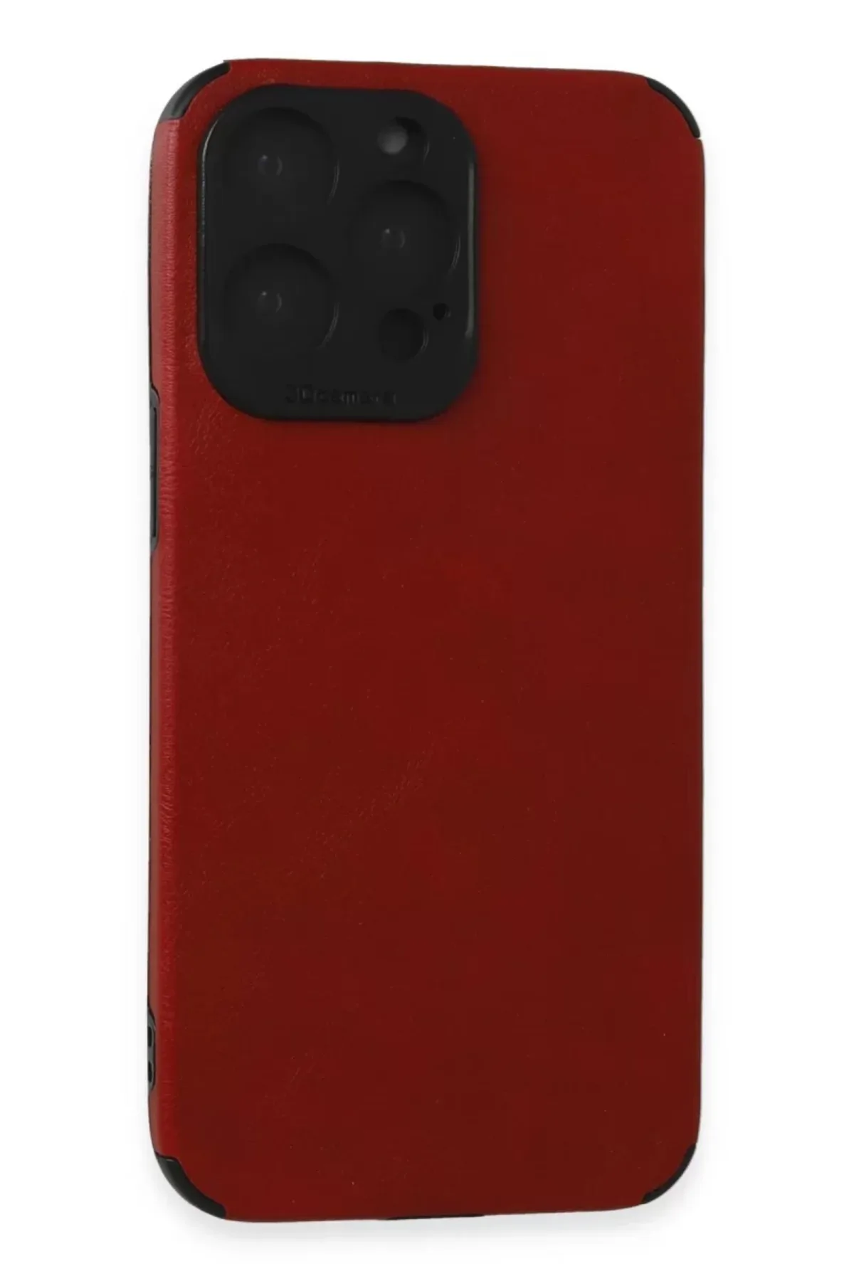 Newface Apple iPhone 15 Pro Kılıf Loop Deri Silikon - Kırmızı