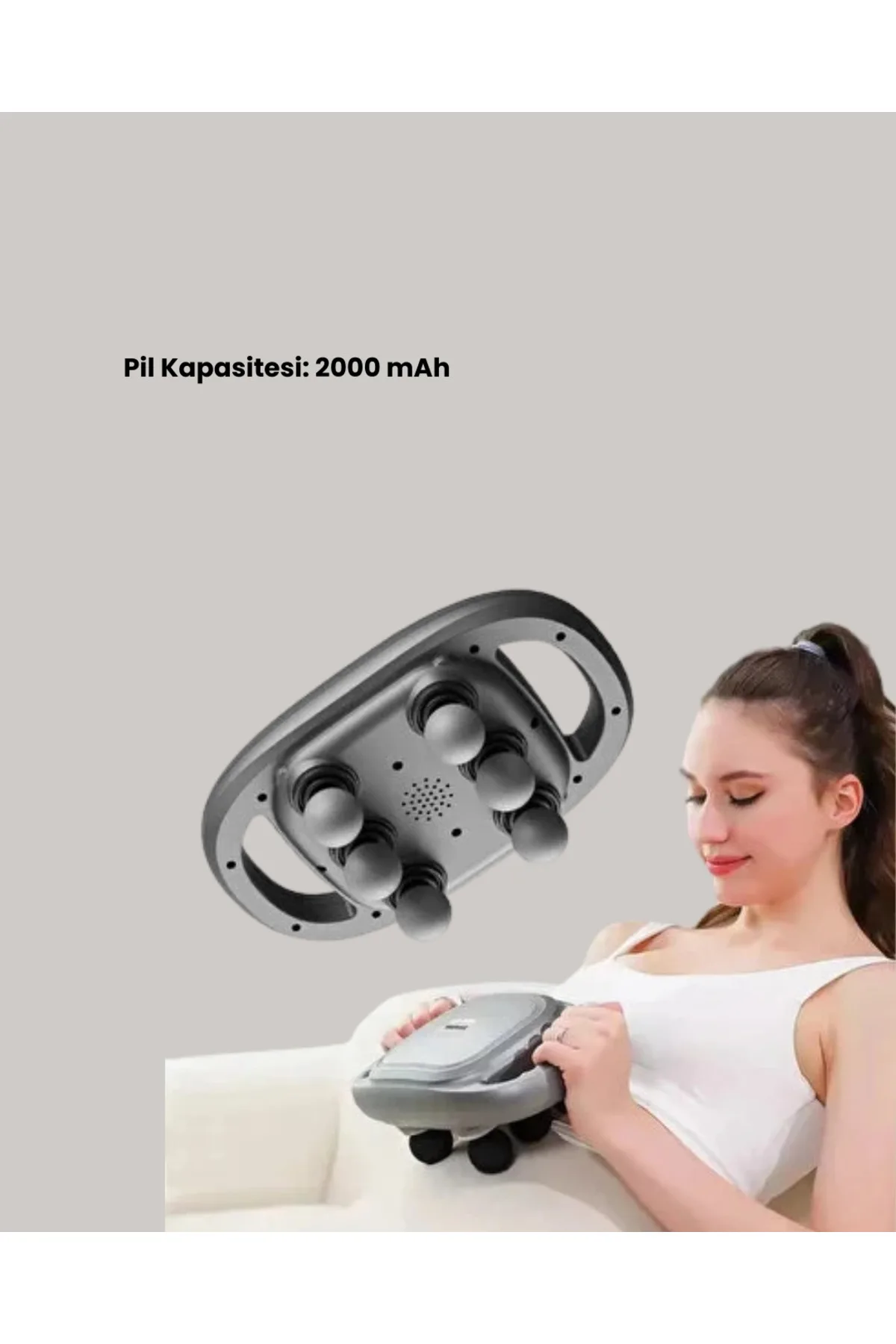 Profesyonel 6 Başlıklı Şarjlı Masaj Tabancası 2000 mAh Güçlü