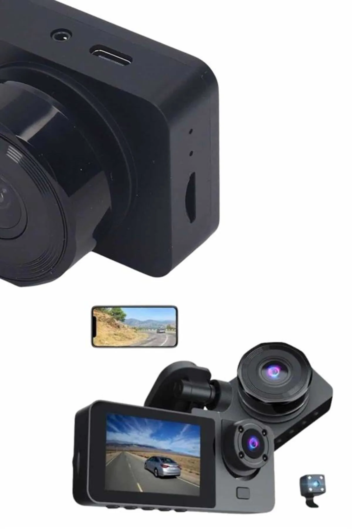 DVR Araç İçi Kamera Hareket Algılayabilen 1080P CarPlay Video Kaydedici