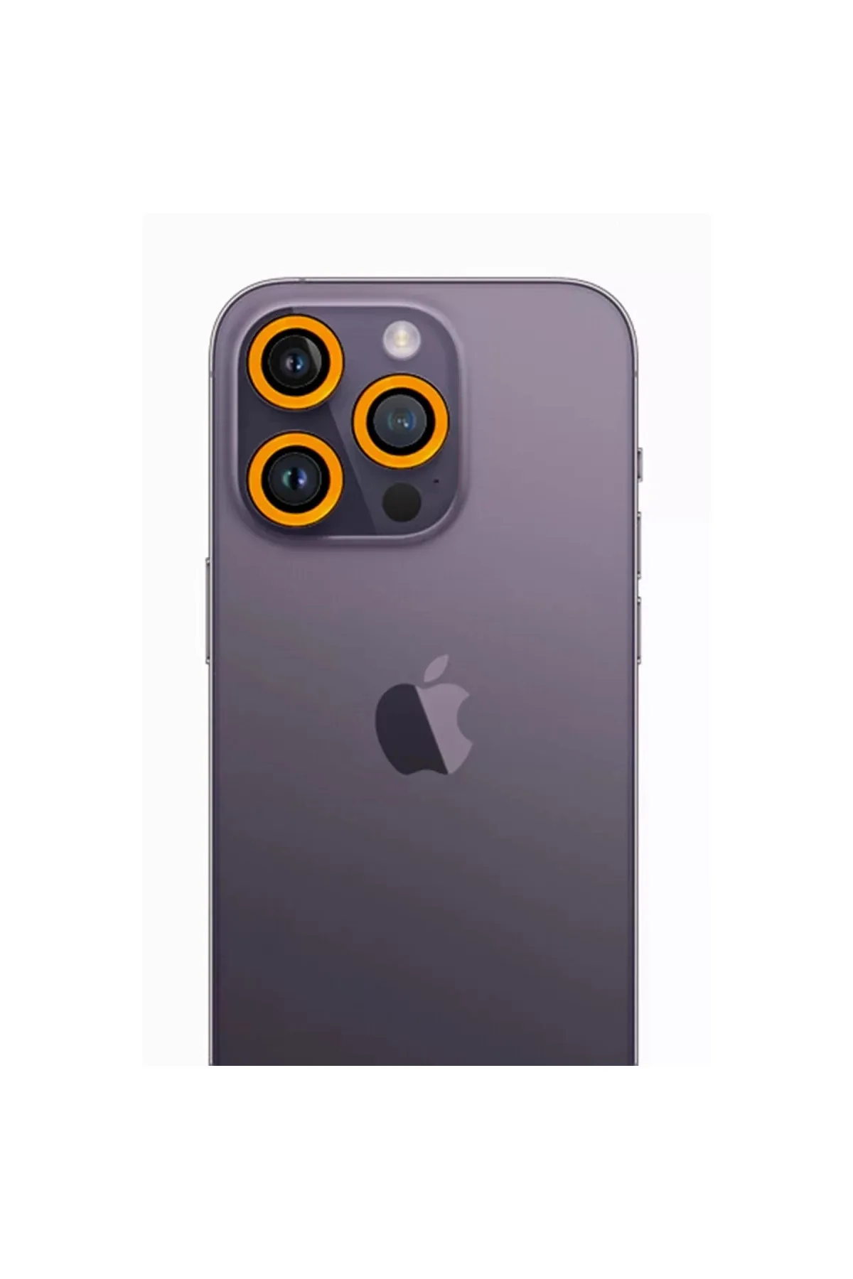 Newface Apple iPhone 12 Pro Max Neon Fosforlu Kamera Lens - Sarı