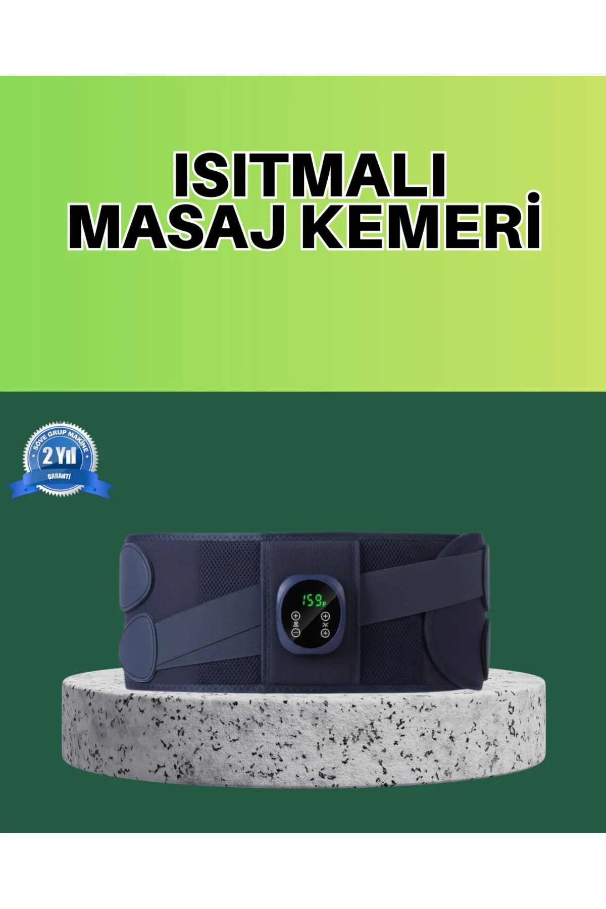 Titreşimli Masajlı Bel Kemeri Sessiz Çalışma 100 cm Bel Uyumlu
