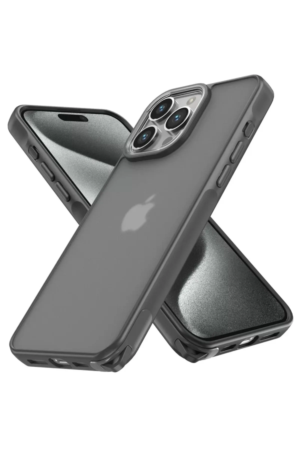 Newface Apple iPhone 14 Pro Kılıf Elegant Kapak - Titan Gri